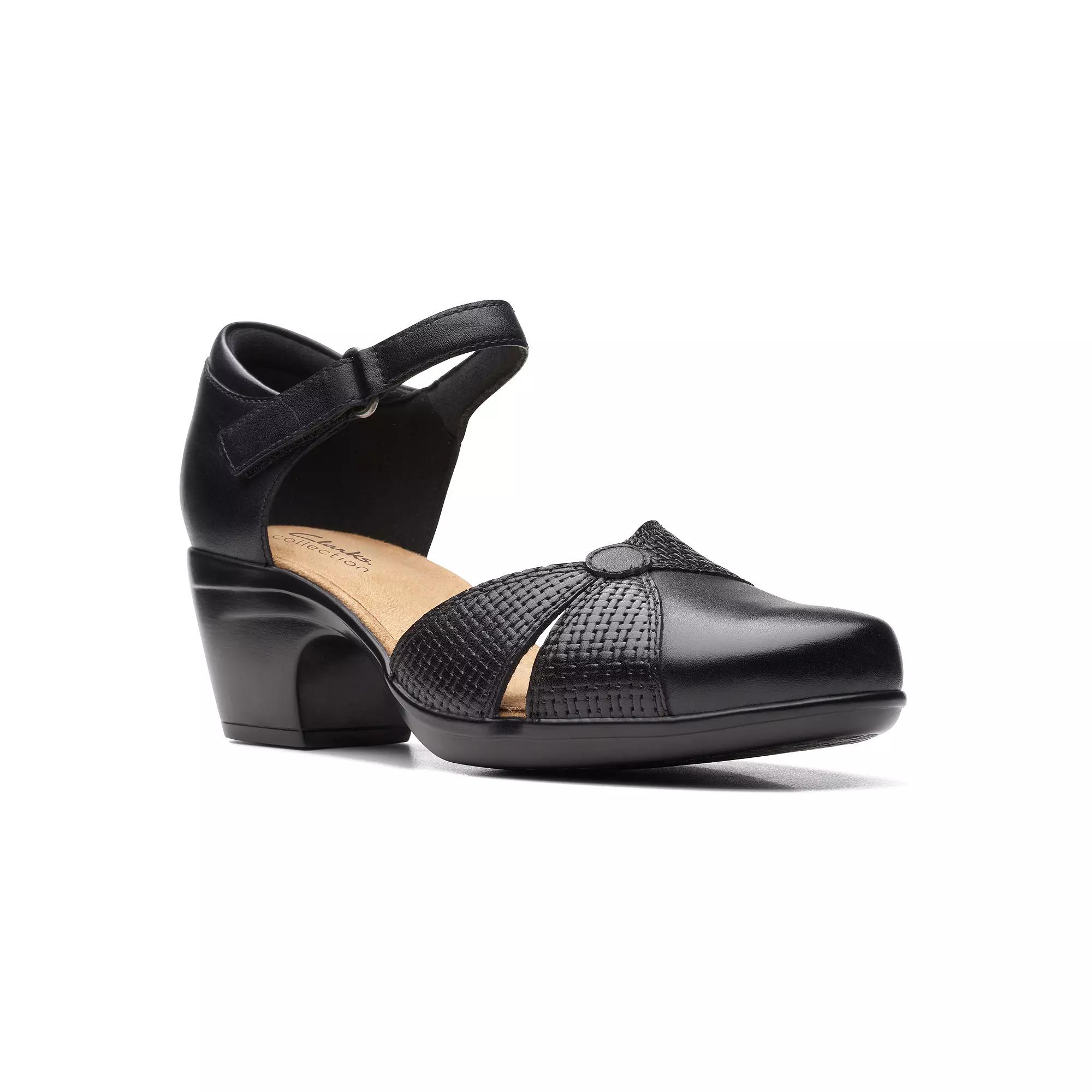 Clarks® Emily Rae Women's Leather Ankle Strap Pump,  Product Image