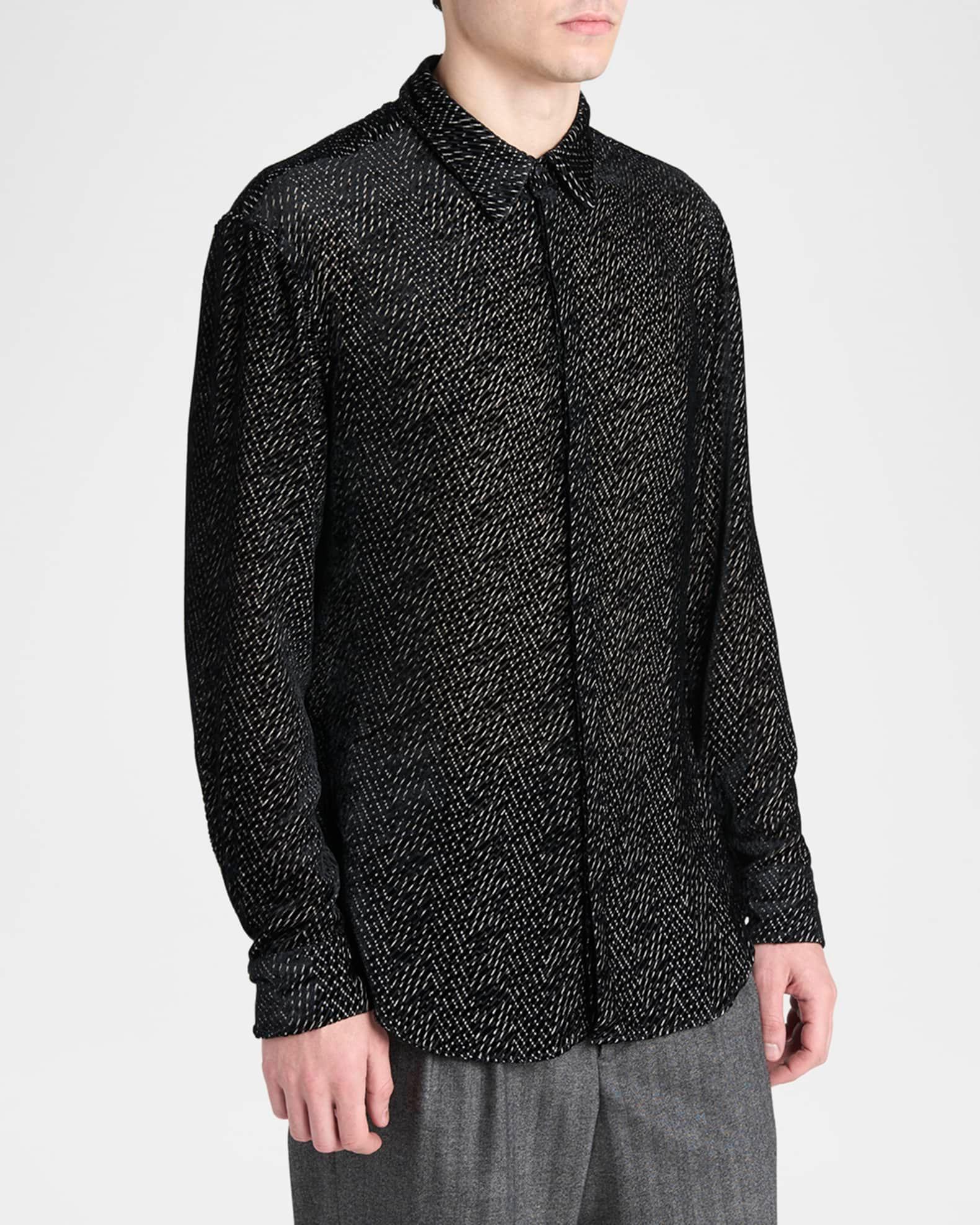 Men's Diagonal-Woven Viscose Dress Shirt Product Image