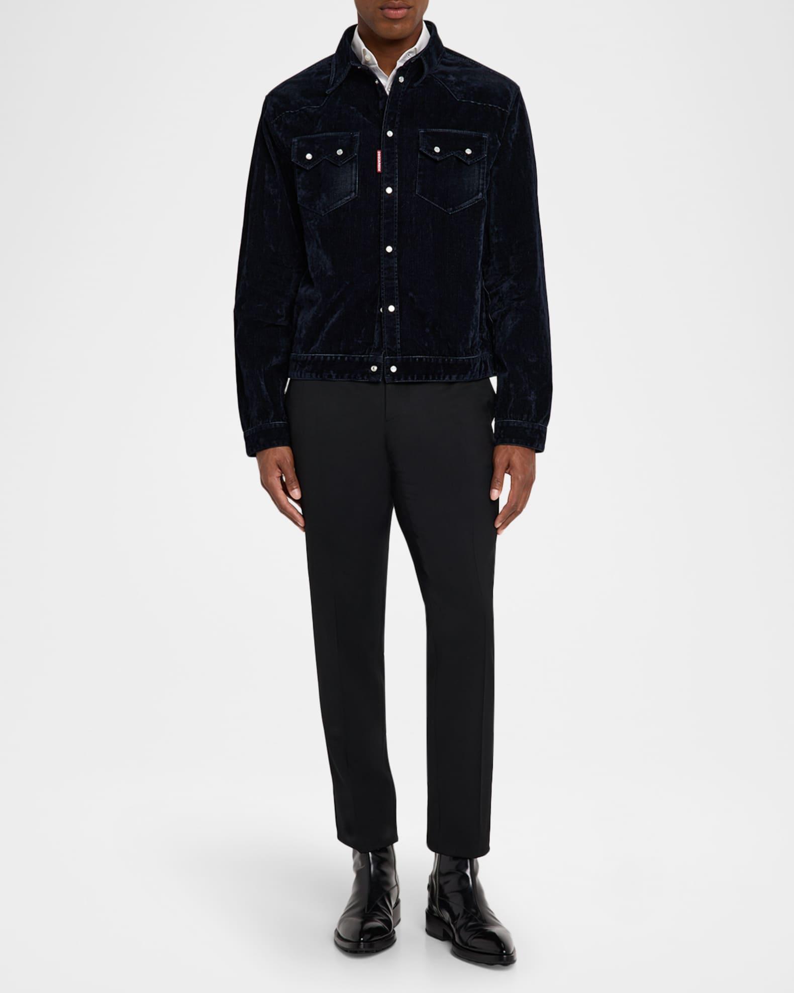 Men's Flocked Corduroy Jean Jacket Product Image