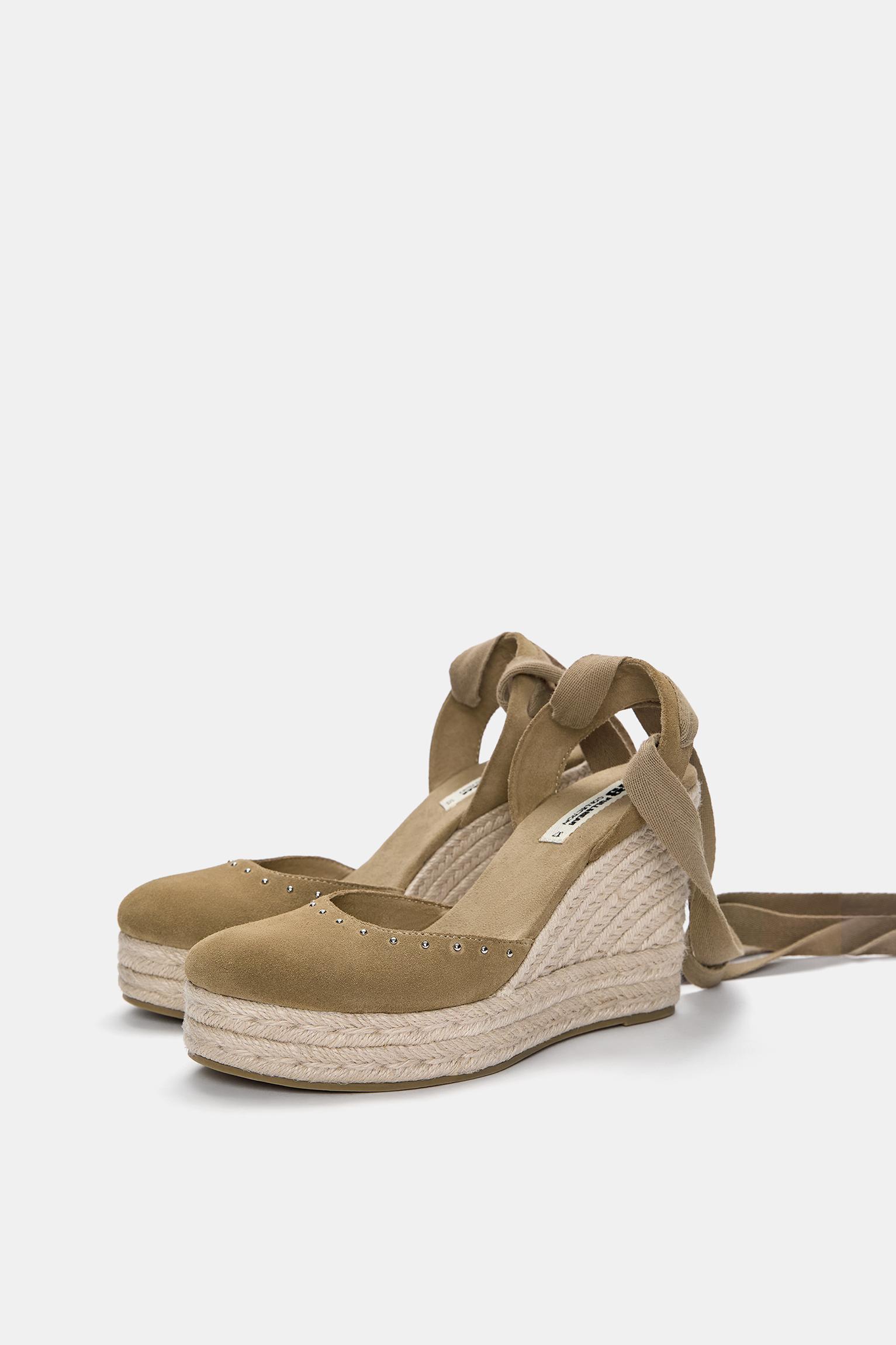 Leather wedge espadrilles Product Image