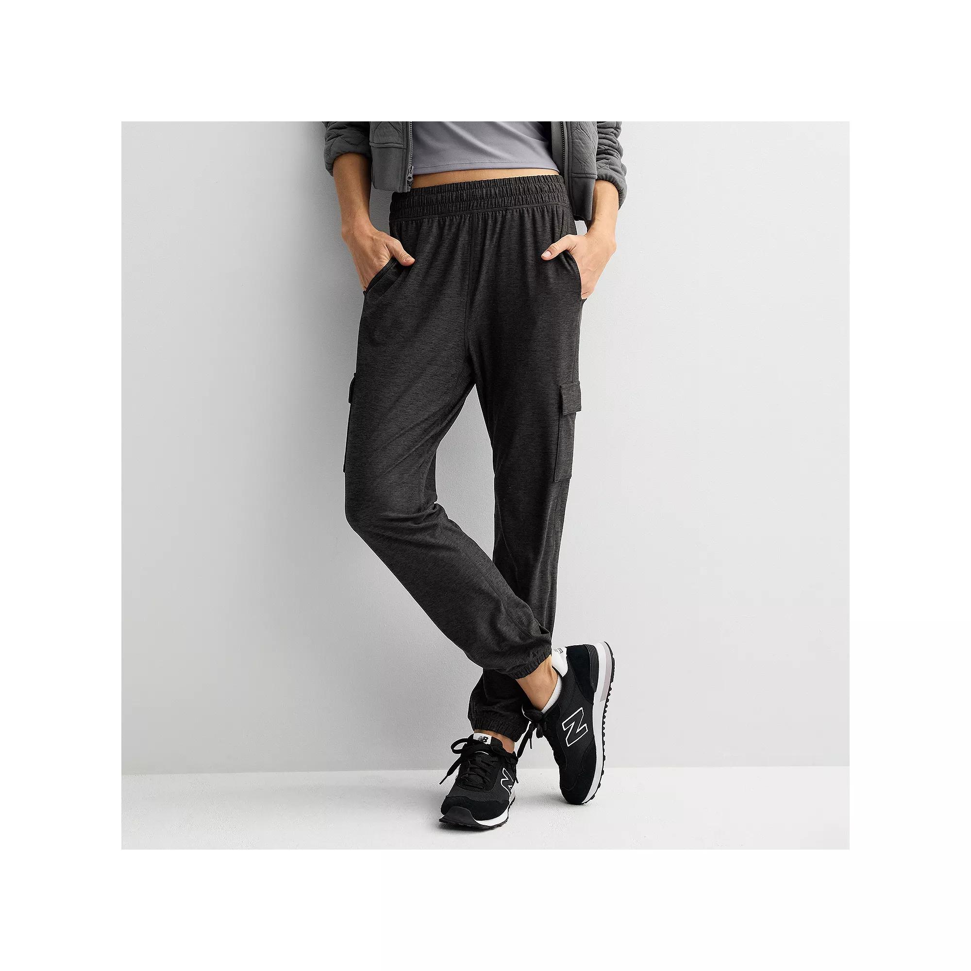 Womens FLX Wander Cargo Joggers Black Grey Coal Product Image