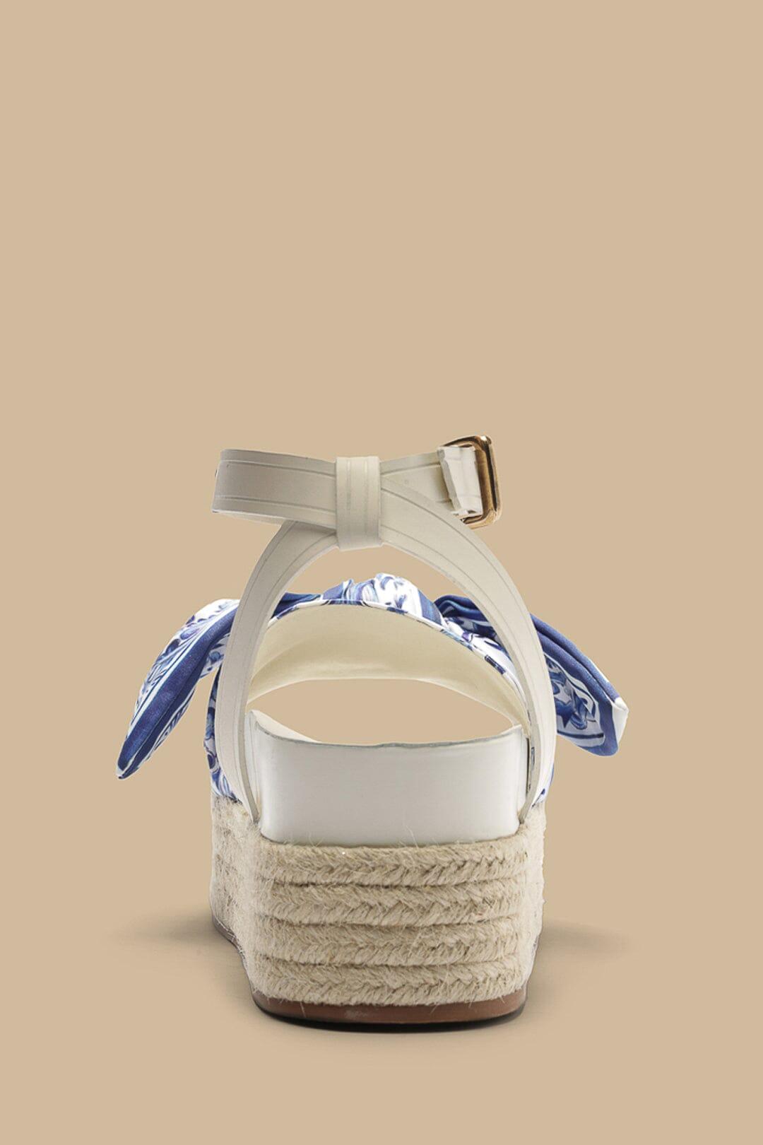 Ivory Scarf Espadrille Flatform Sandal Product Image