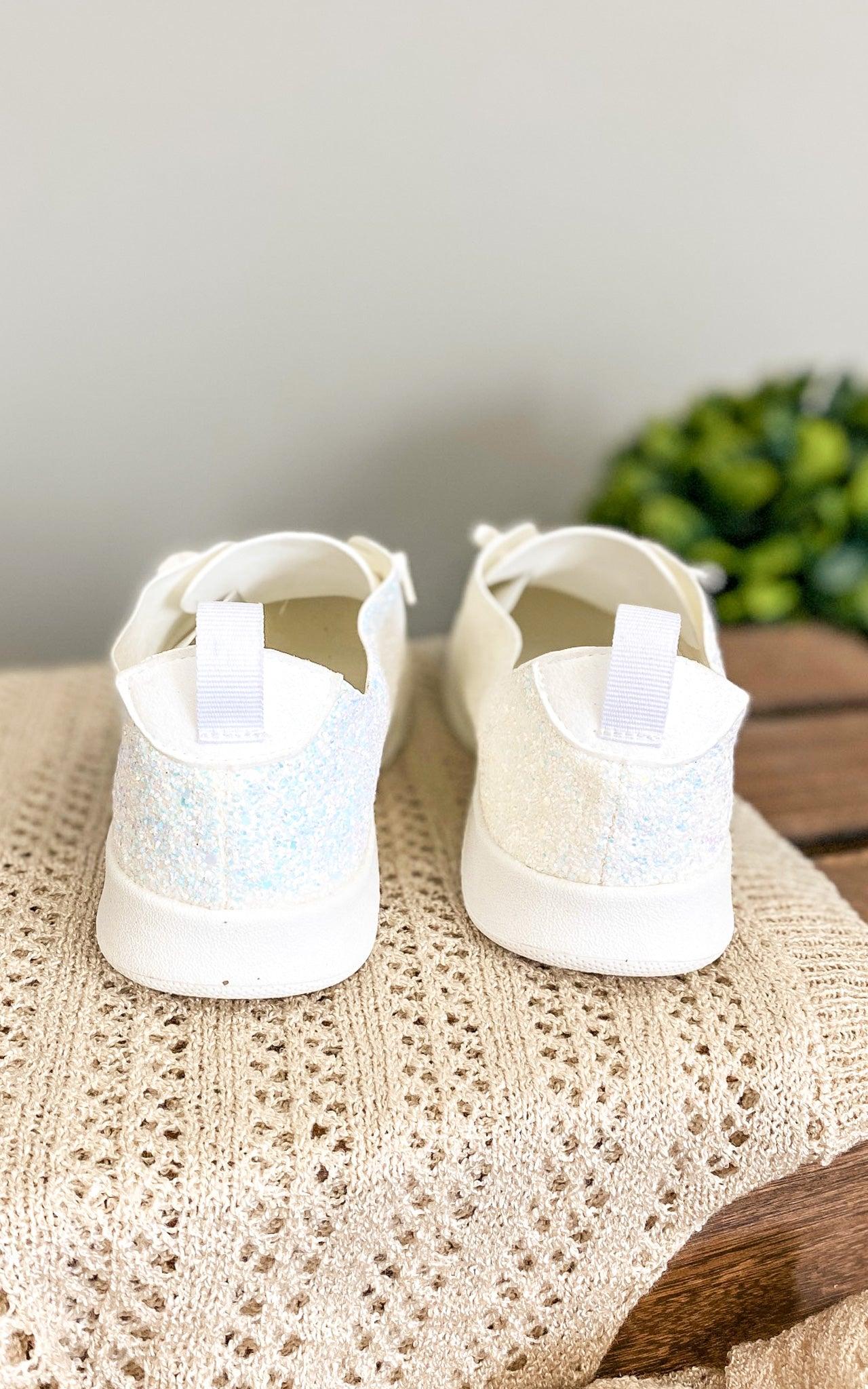 Mayo Glitter Sneakers in White (Online Exclusive) Product Image