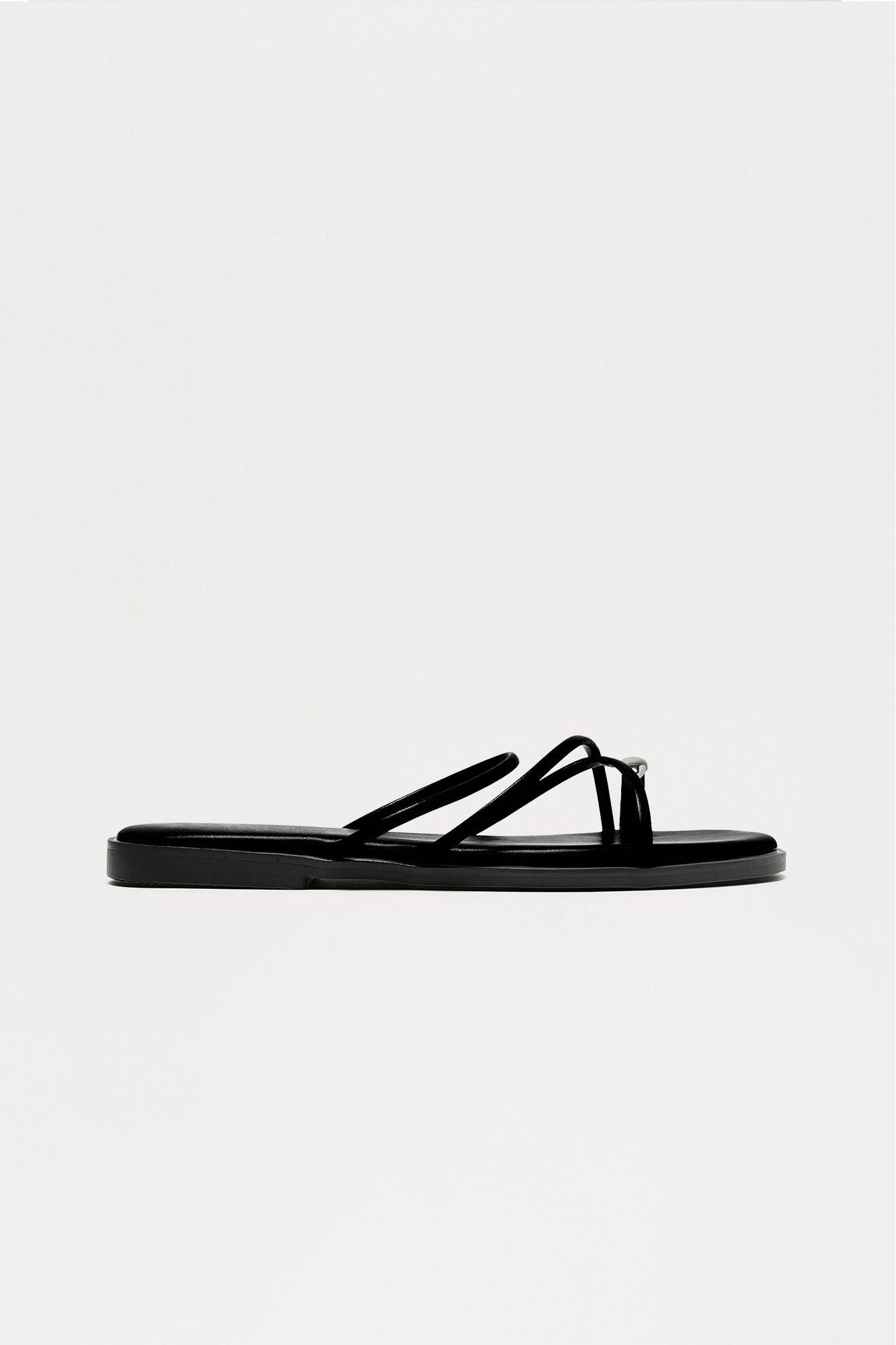 Lune Toe Ring Sandals - Black Female Product Image