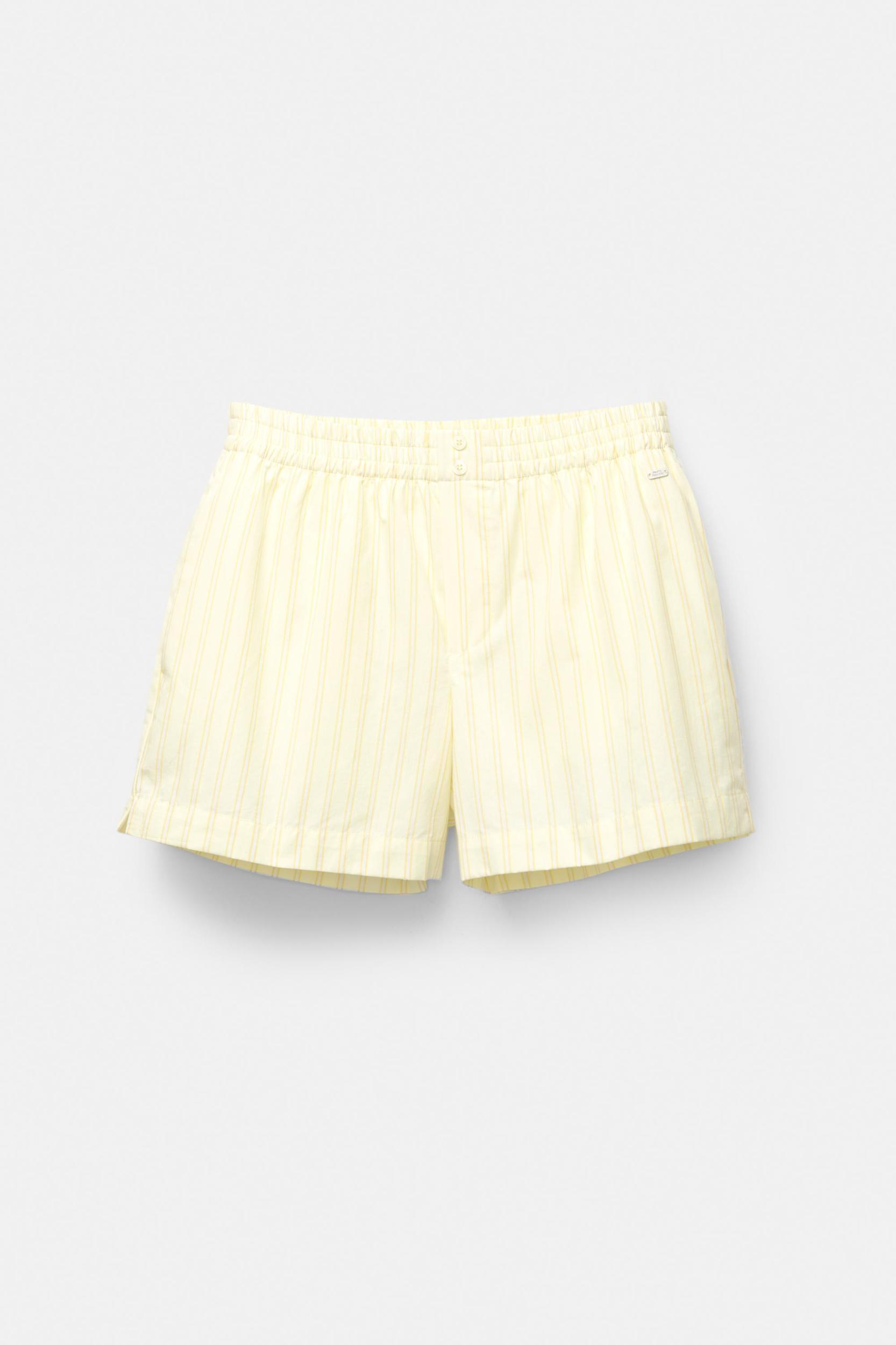 Striped poplin shorts Product Image