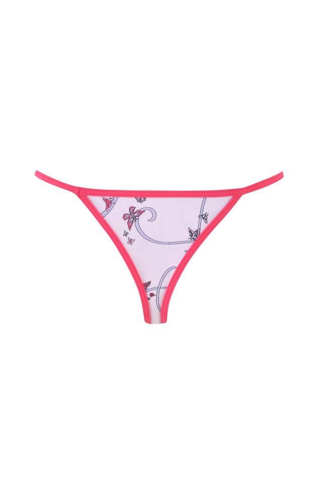 CORDELIA 2.0 BIKINI TOP - PINK : BUTTERFLY RIBBON Product Image