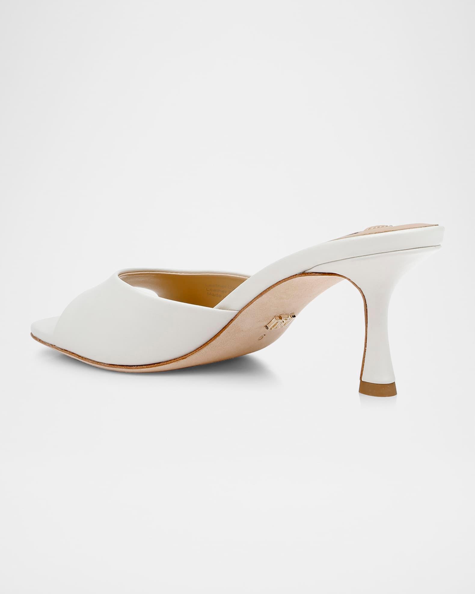 Draya Leather Kitten-Heel Mules Product Image