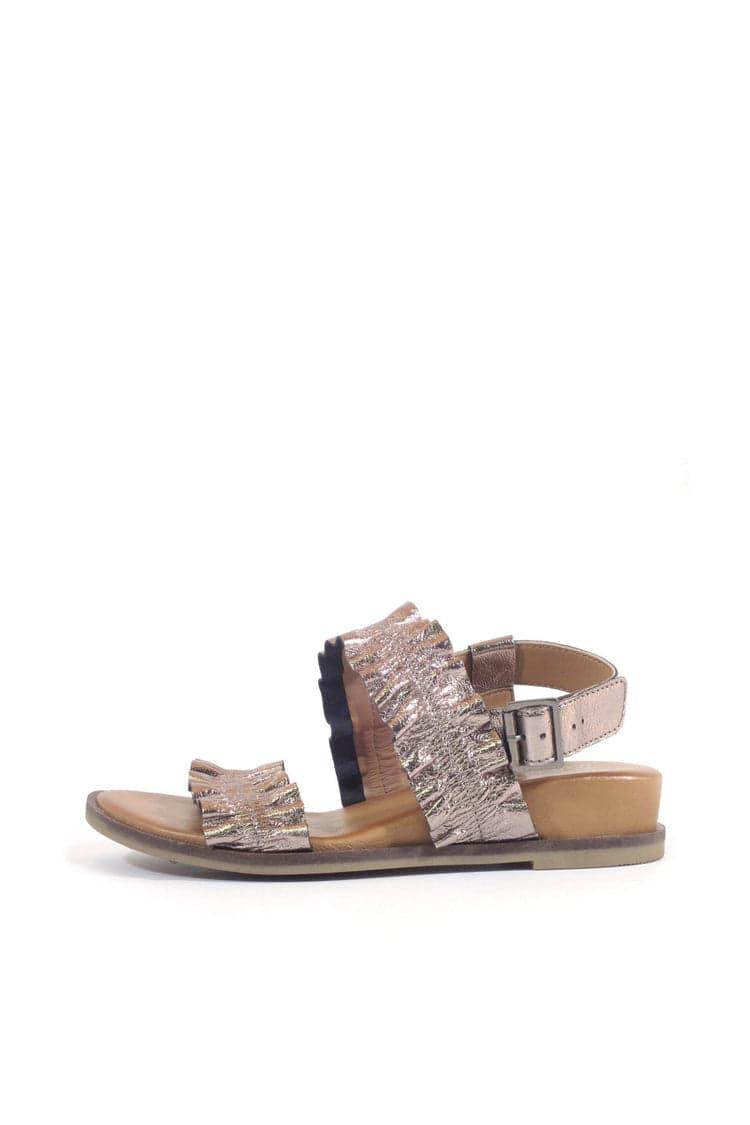 Roche Ruched Leather Sandals Product Image