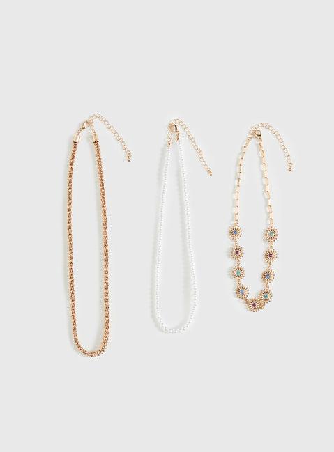 Keep Dreaming Layered Necklace Gold Product Image