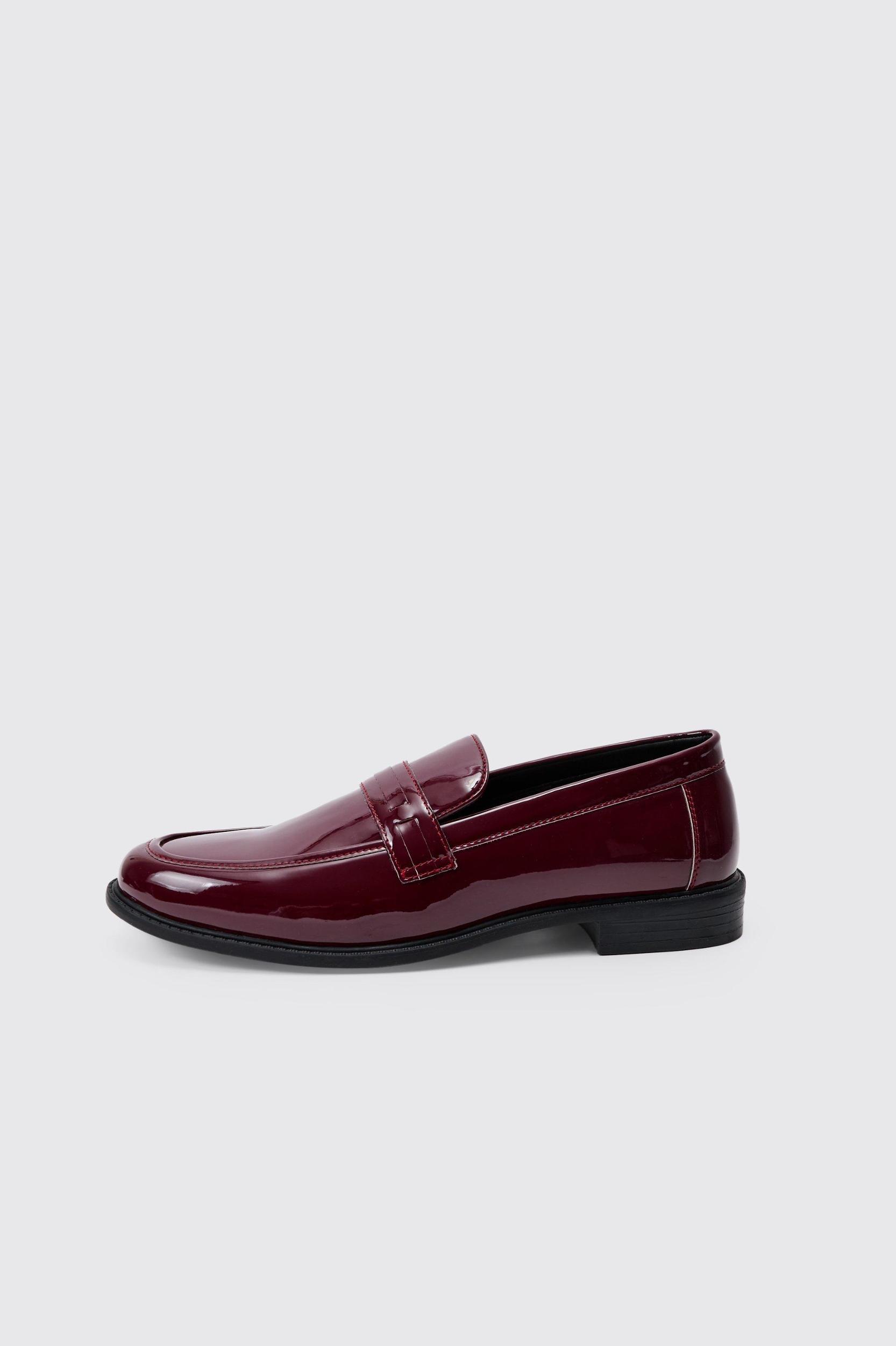 Patent Pu Loafers | boohooMAN USA Product Image