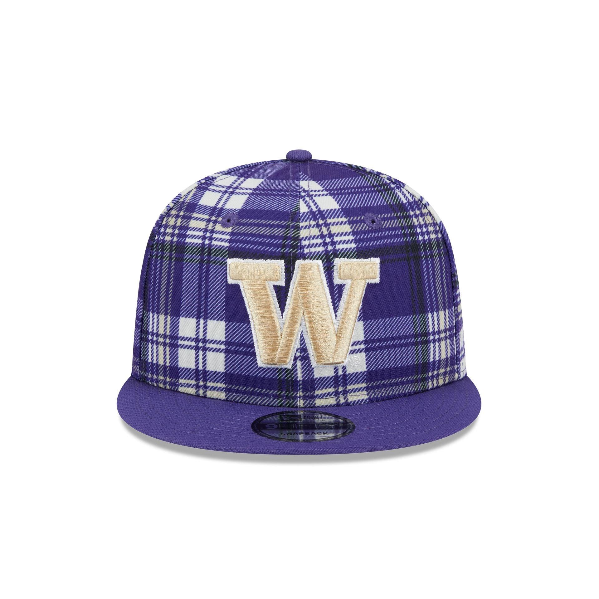 Washington Huskies Plaid 9FIFTY Snapback Hat Male Product Image