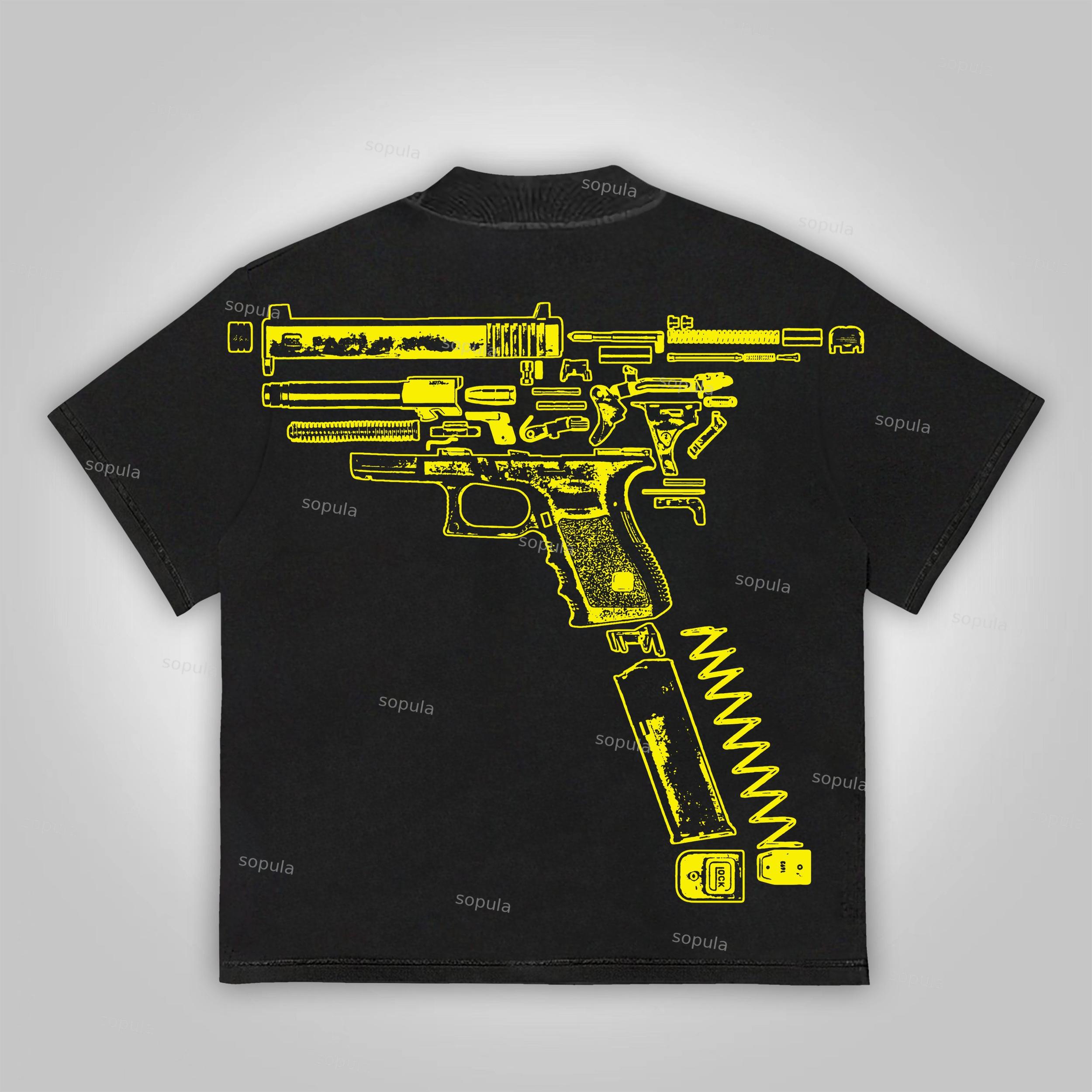 Sopula Vintage In Glock We Trust Graphic Cotton T-Shirt Product Image