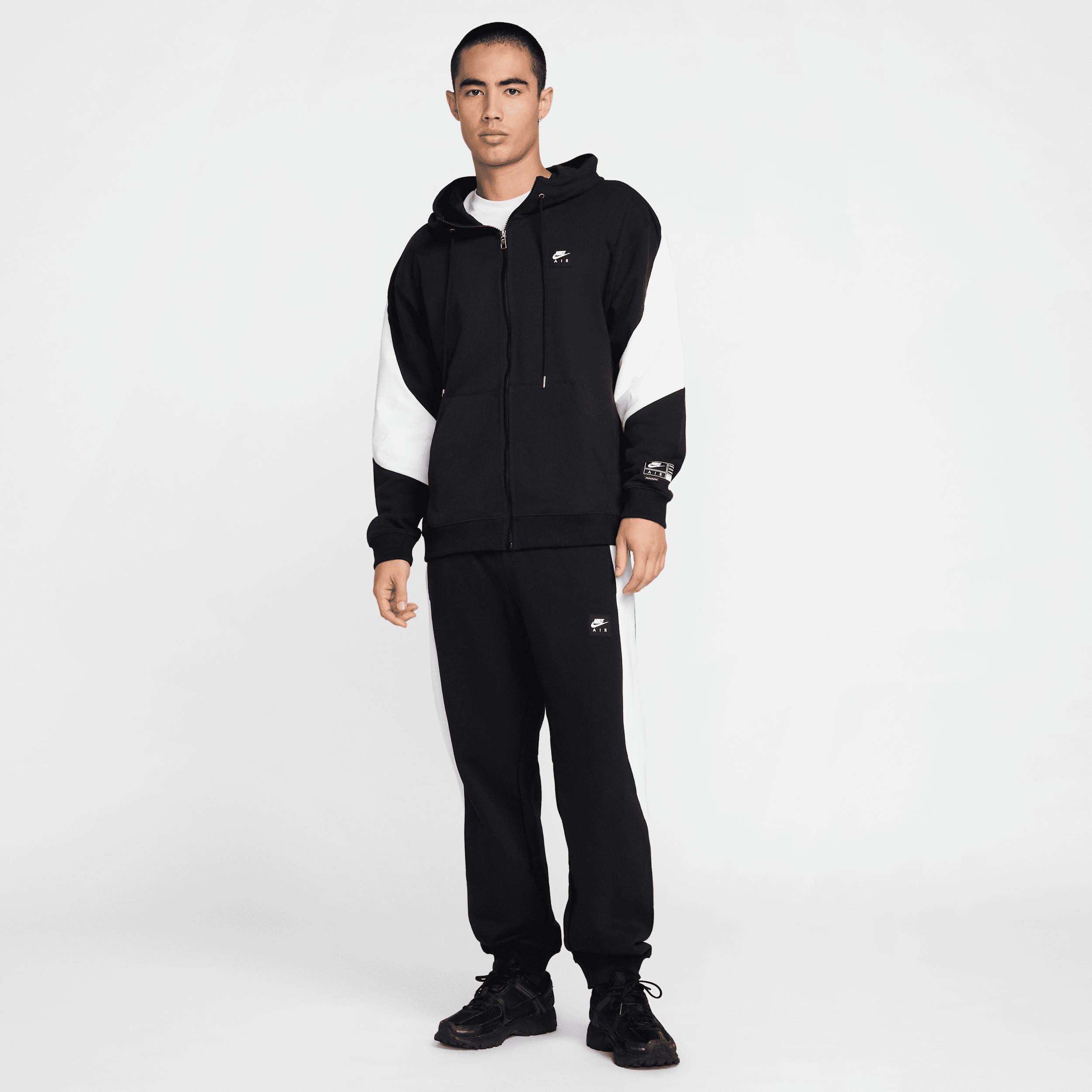 Nike Mens Nike Air Fleece Full Zip Hoodie BB - Mens Black/Iron Grey Product Image
