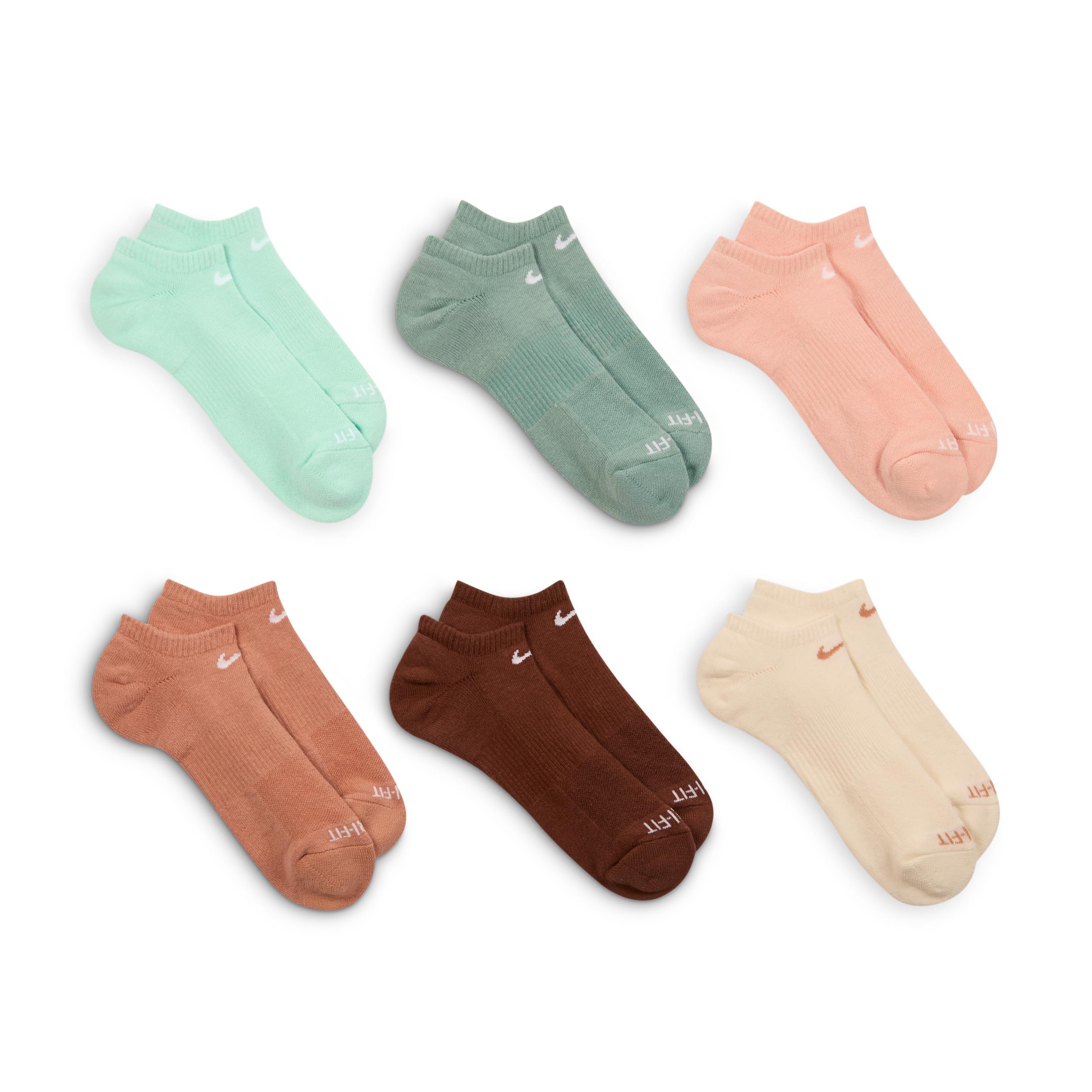 Nike Mens Everyday Plus Cushioned Training No-Show Socks (6 Pairs) | SX6898-971 Product Image