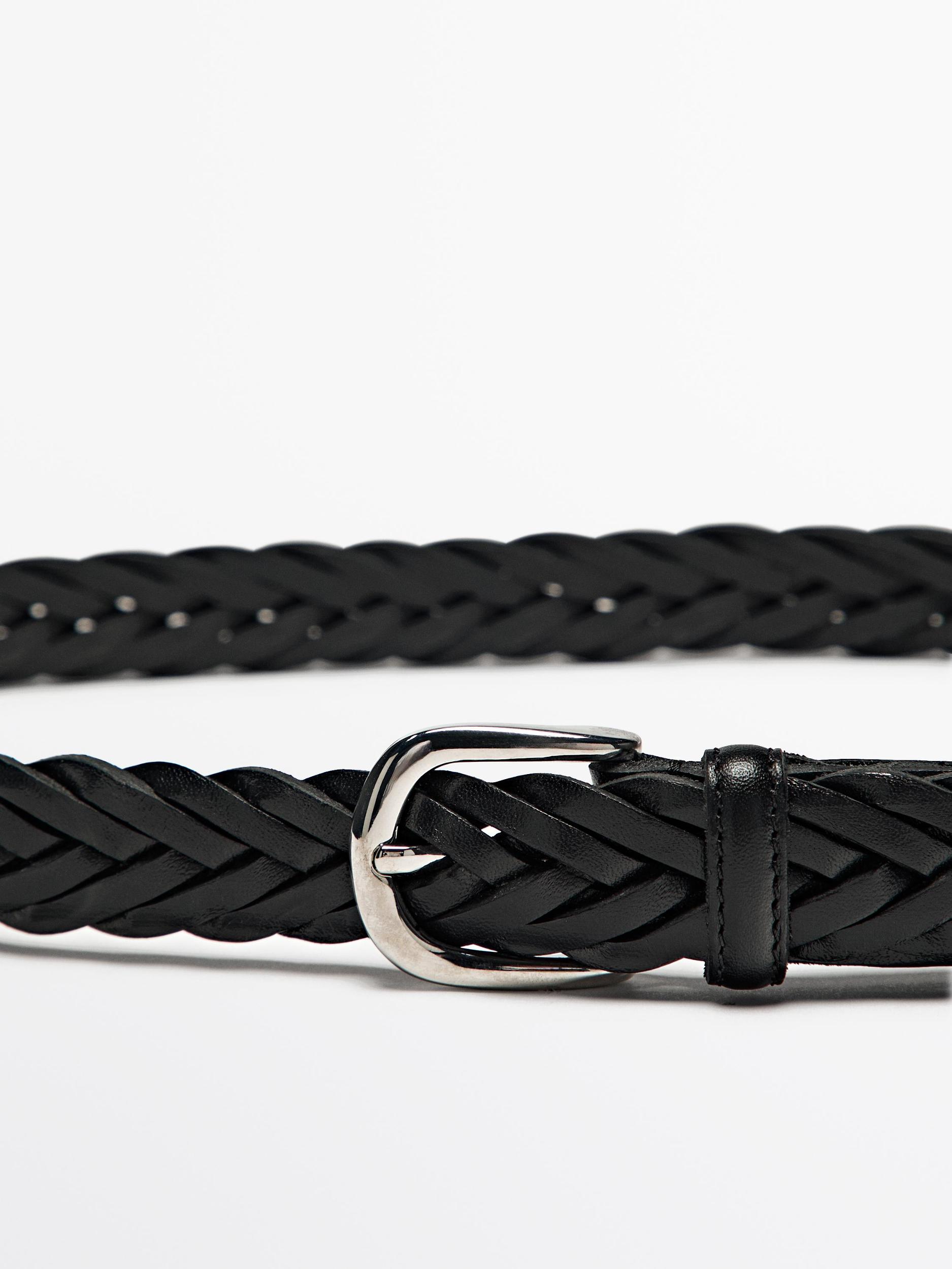 Plaited leather belt Product Image