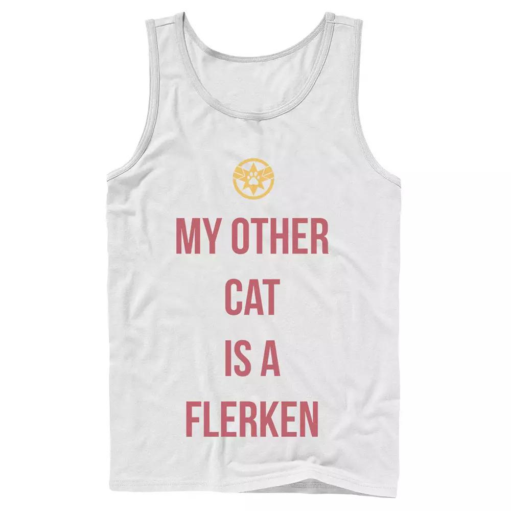 Men's Captain Marvel My Other Cat Is A Flerken Graphic Tank,  Product Image