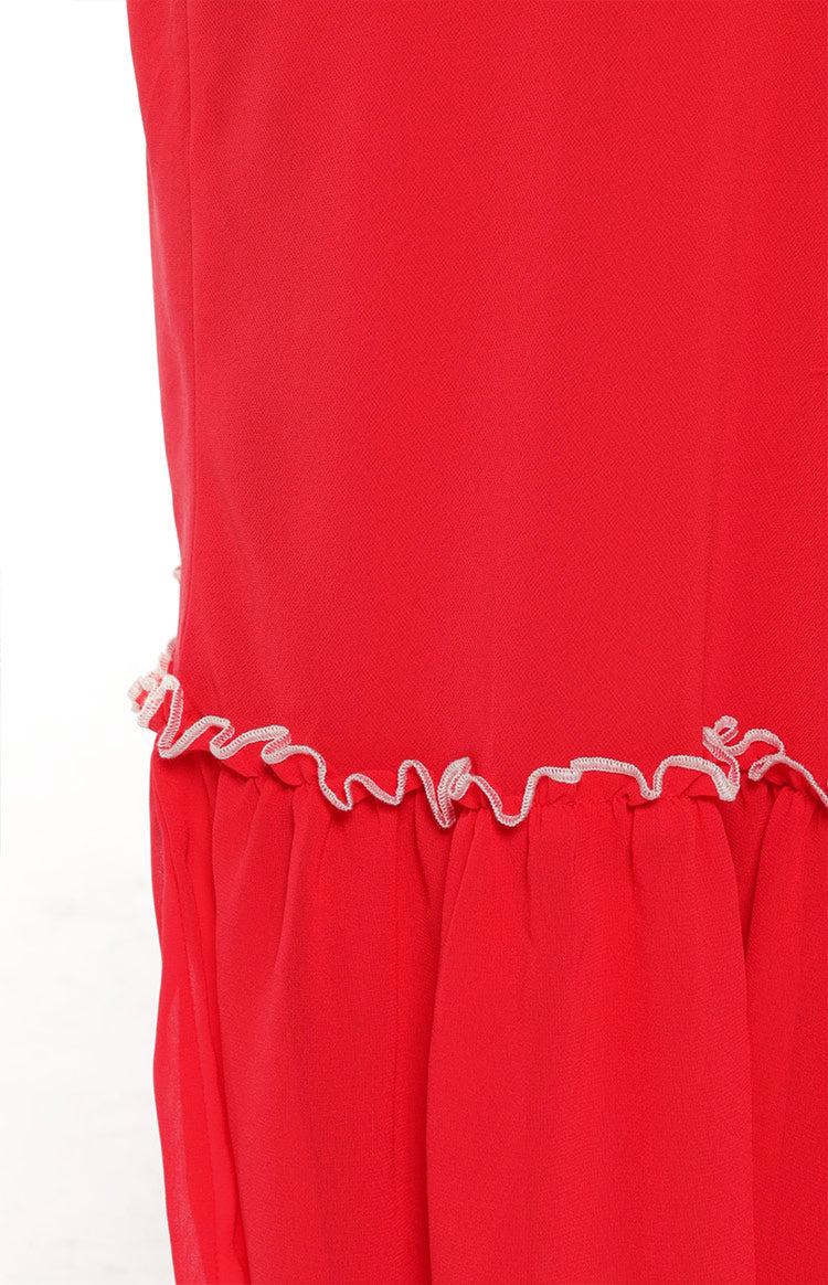 Wiatt Red Maxi Skirt Product Image
