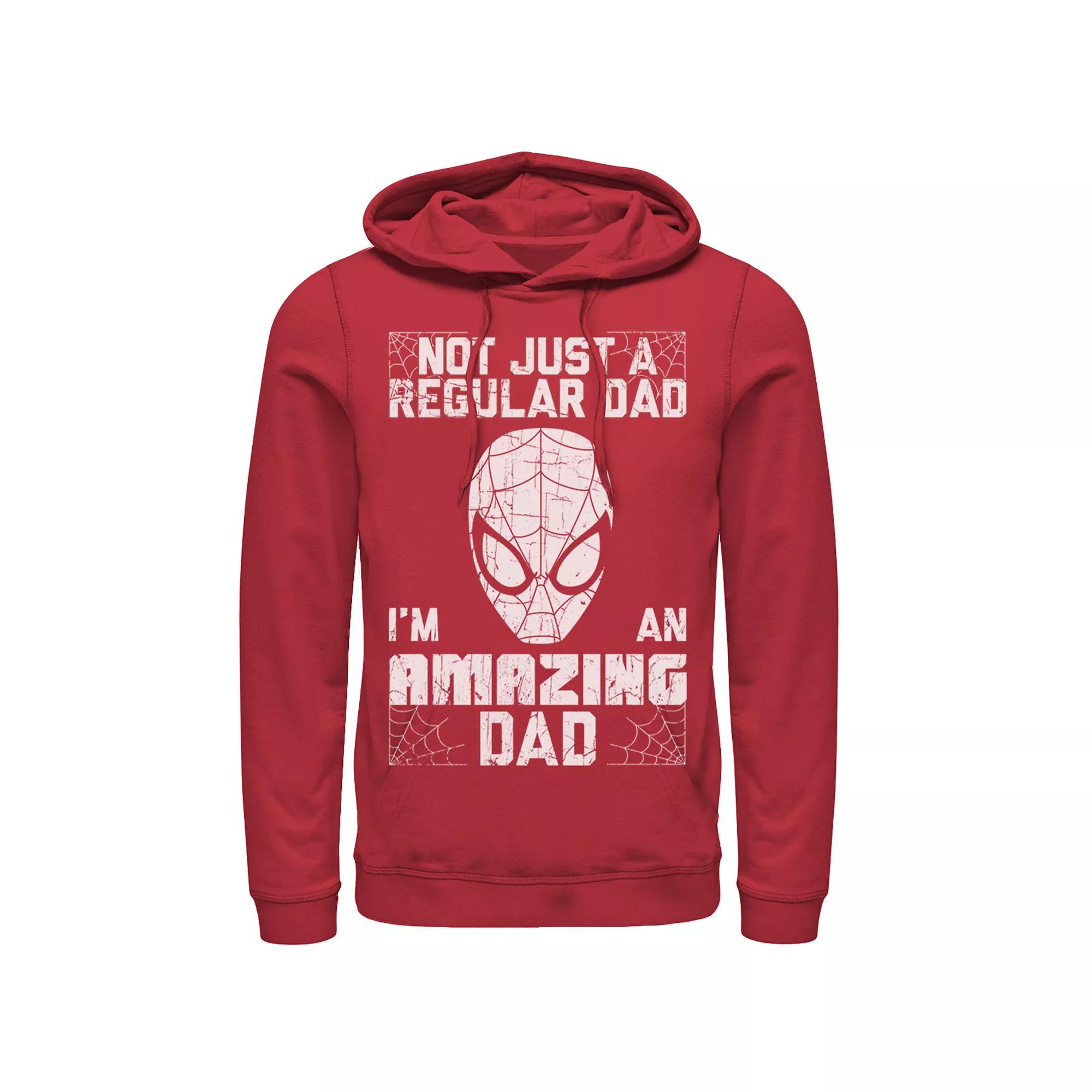 Men's Marvel Spider-Man Father's Day Not Regular Hoodie, Size: Medium, Red Product Image