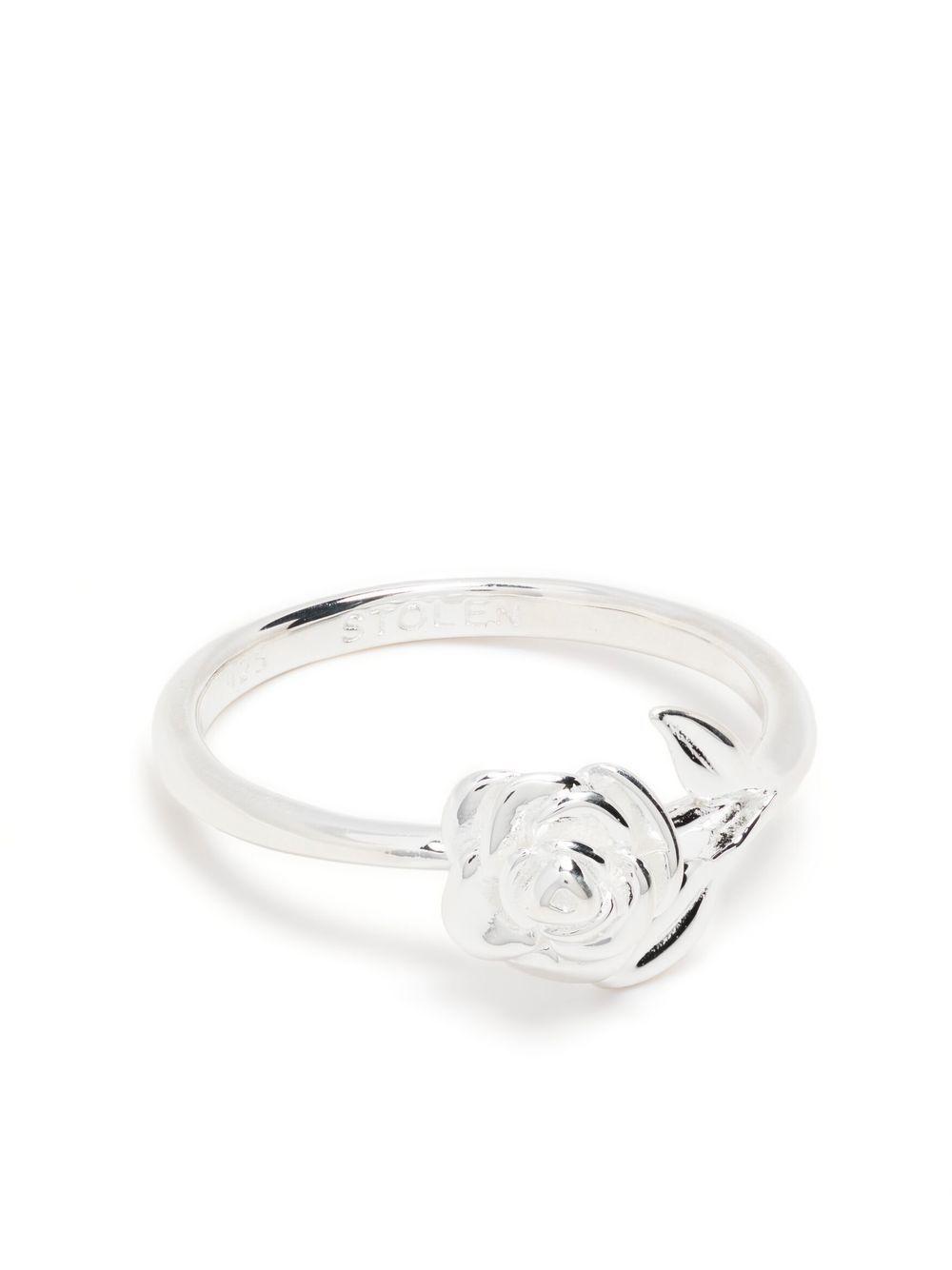Stem Rose sterling-silver ring Product Image