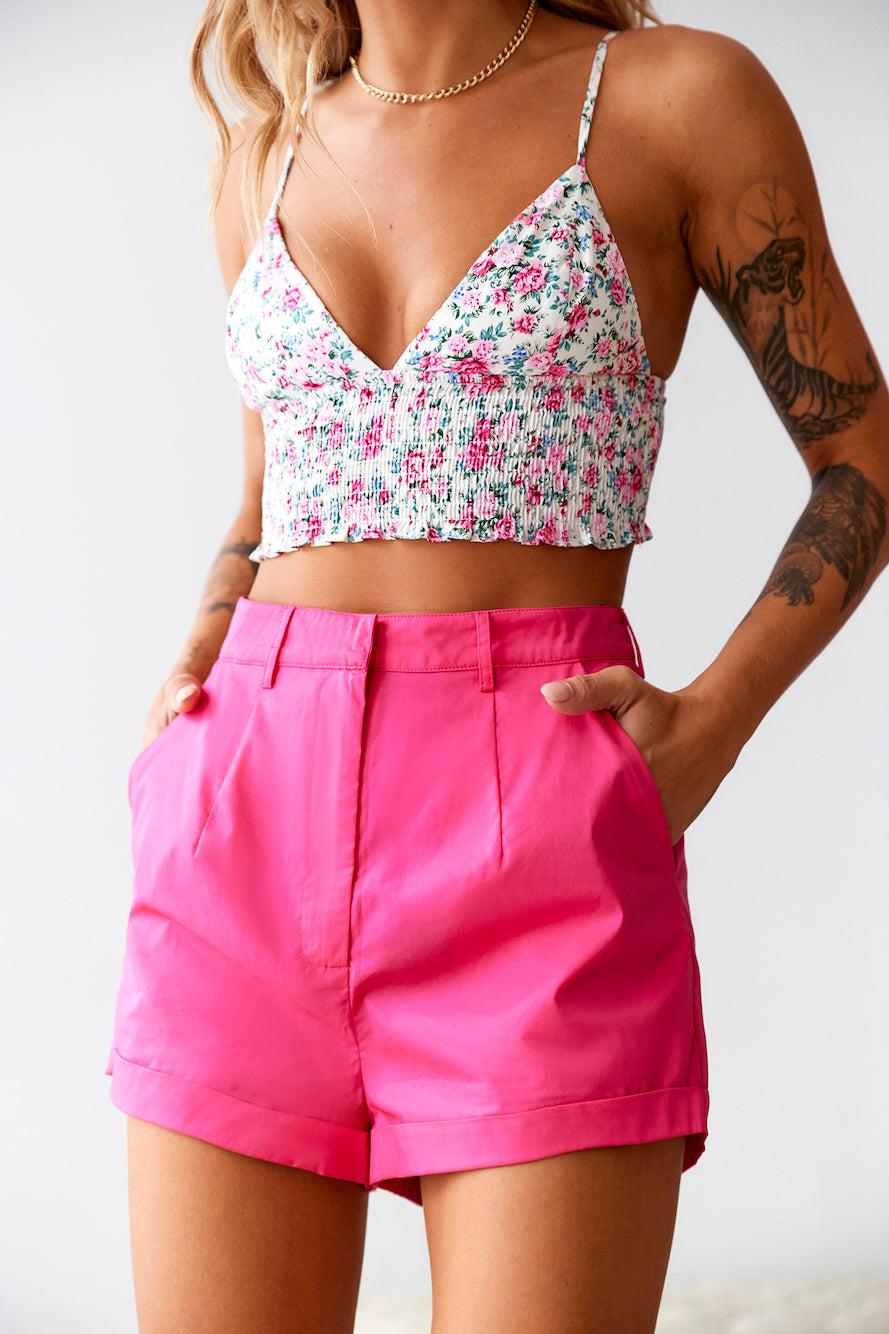 HELLO MOLLY Blooming Blossom Crop Top Pink Product Image