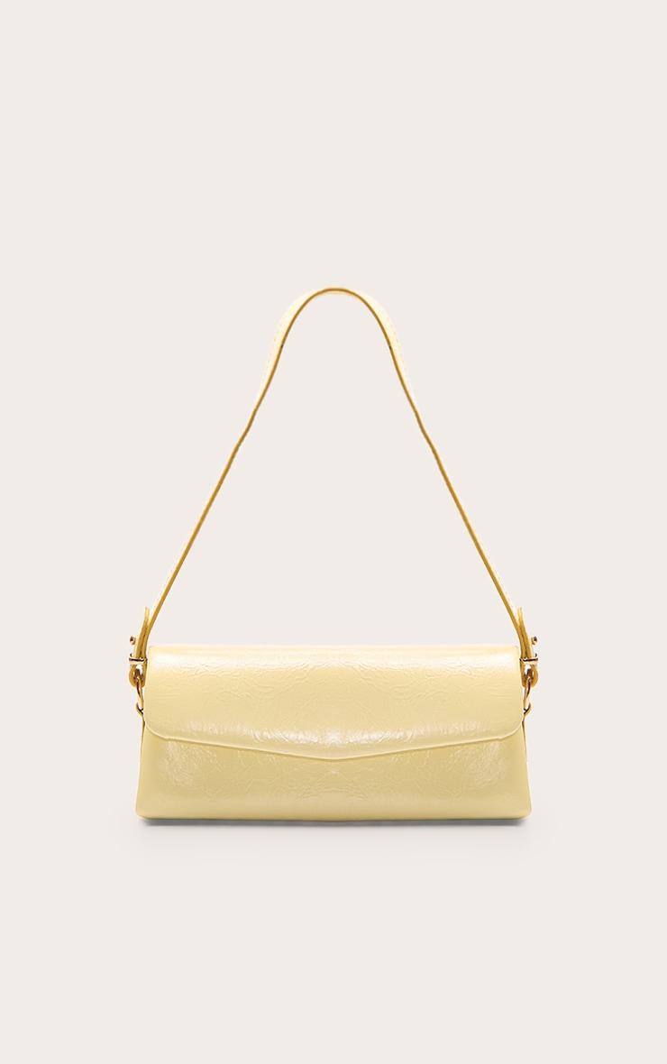 Butter Yellow Rectangle Fold Over Shoulder Bag Product Image