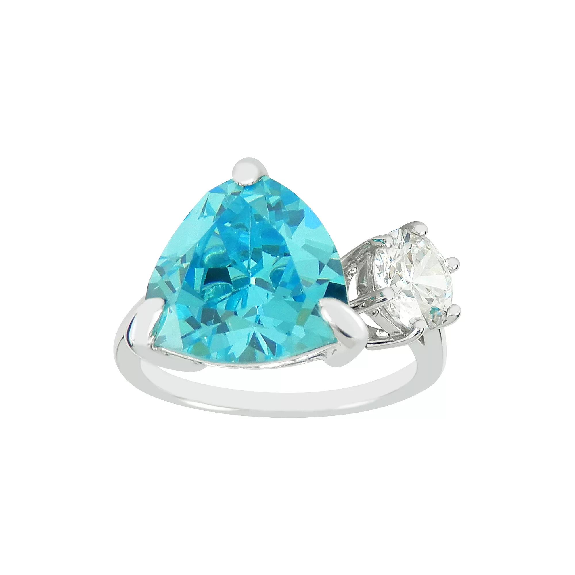 SIRI USA by TJM Sterling Silver Blue & White Cubic Zirconia Ring, Women's, Size: 8 Product Image