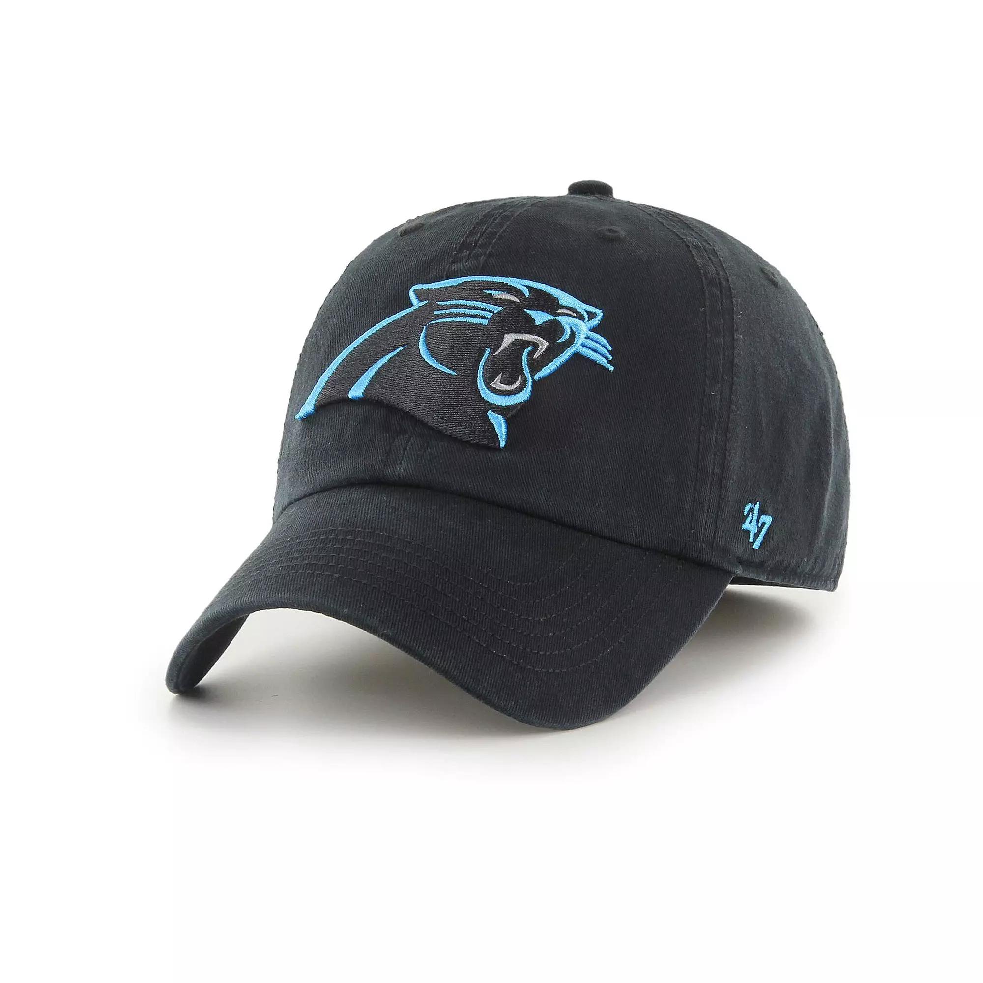 Men's '47 Black Carolina Panthers Franchise Logo Fitted Hat,  Product Image