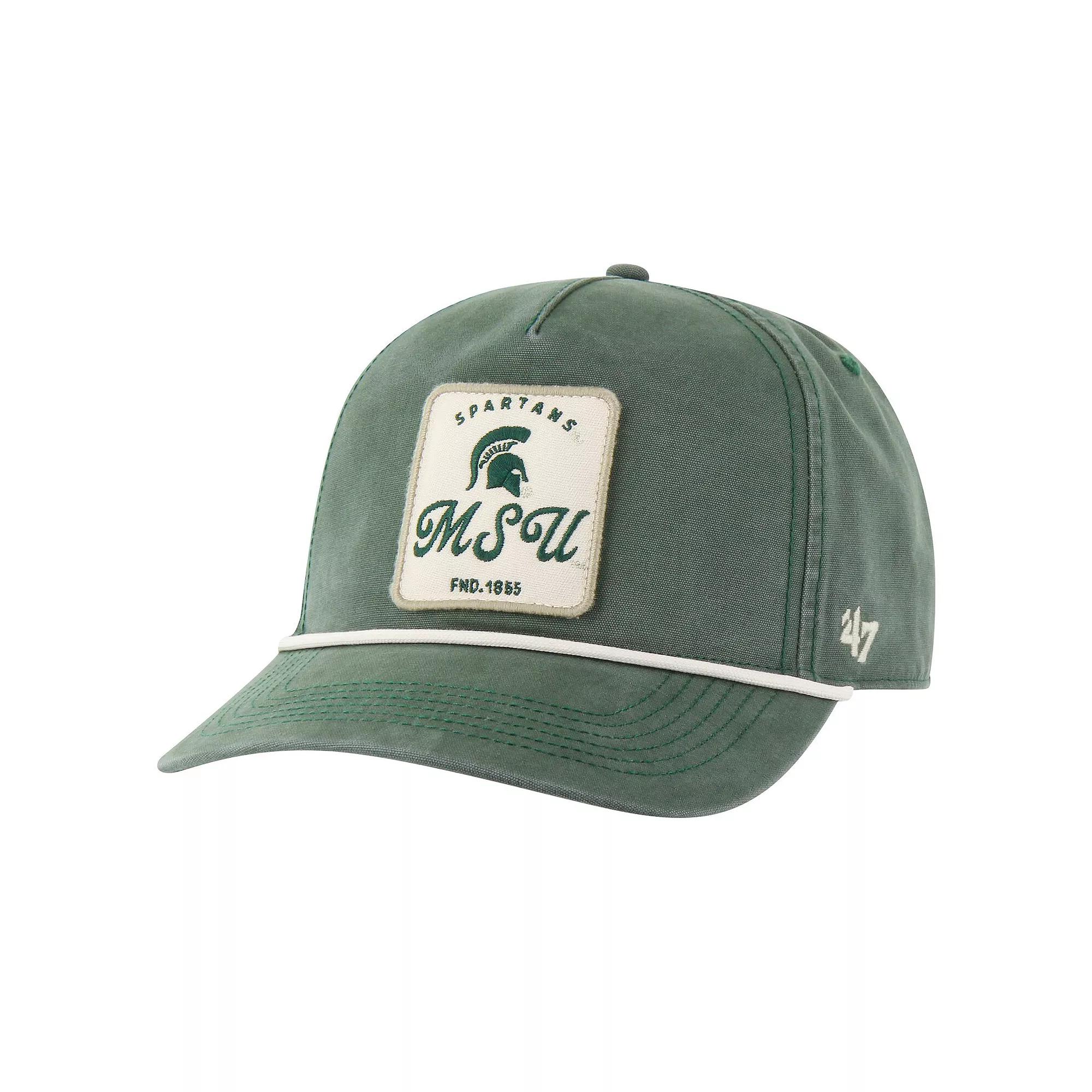 Men's '47 Green Michigan State Spartans Pitstop Hitch Rope Adjustable Hat Product Image
