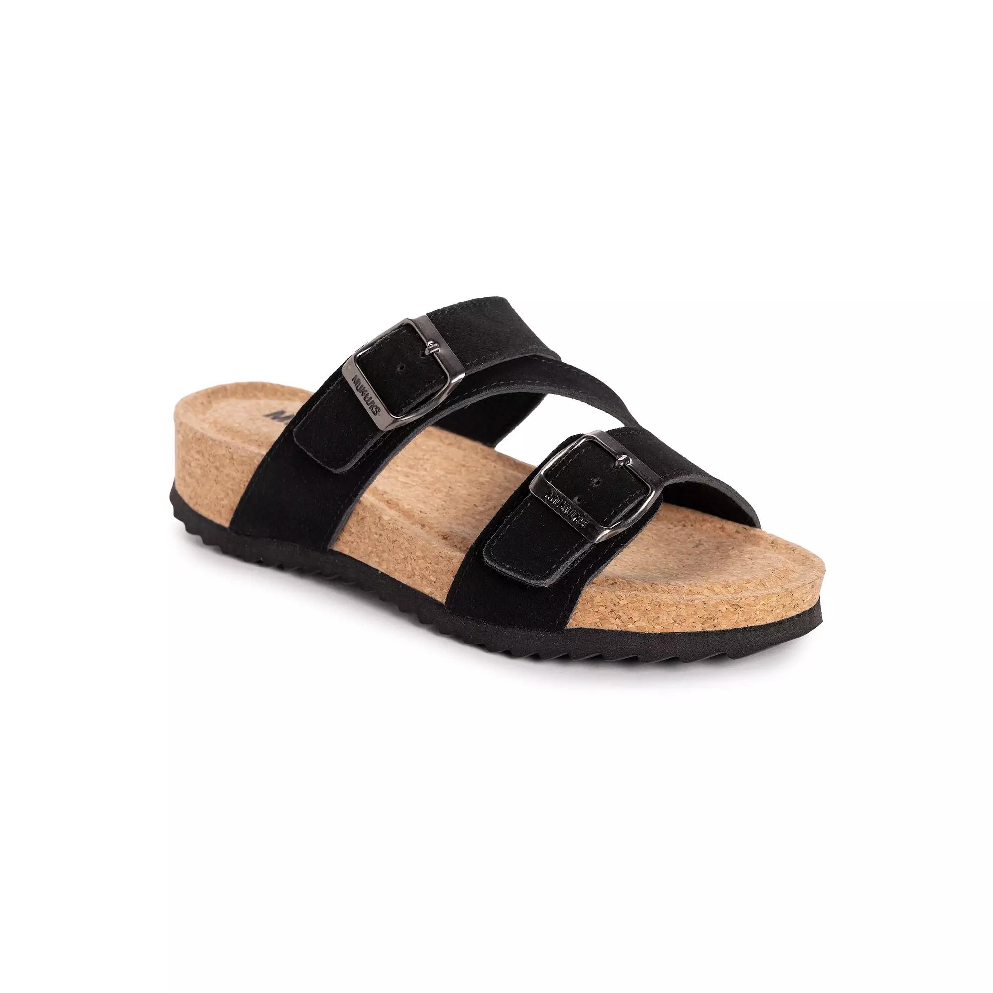 MUK LUKS Poppy Women's Suede Slide Sandals,  Product Image