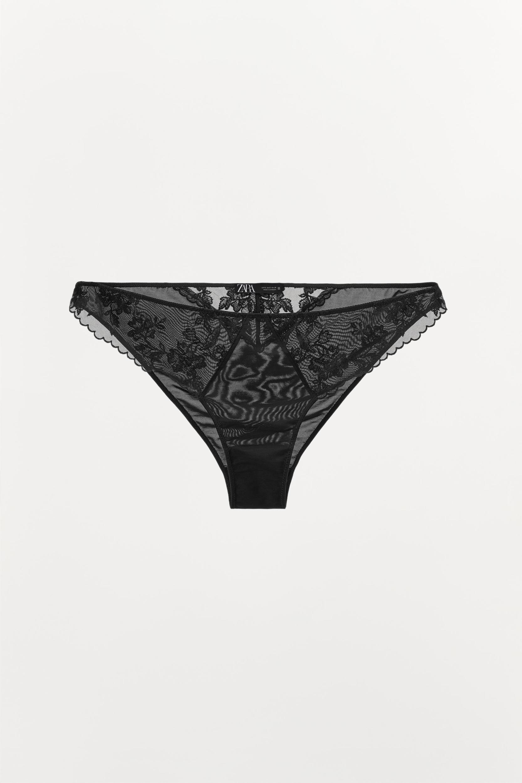 FLORAL EMBROIDERY PANTIES Product Image