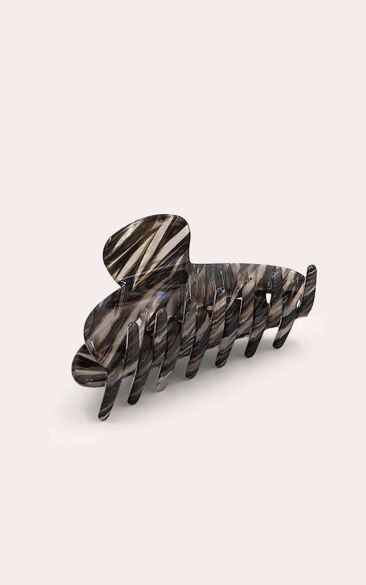 Graphite Zebra Hair Claw Clip Product Image