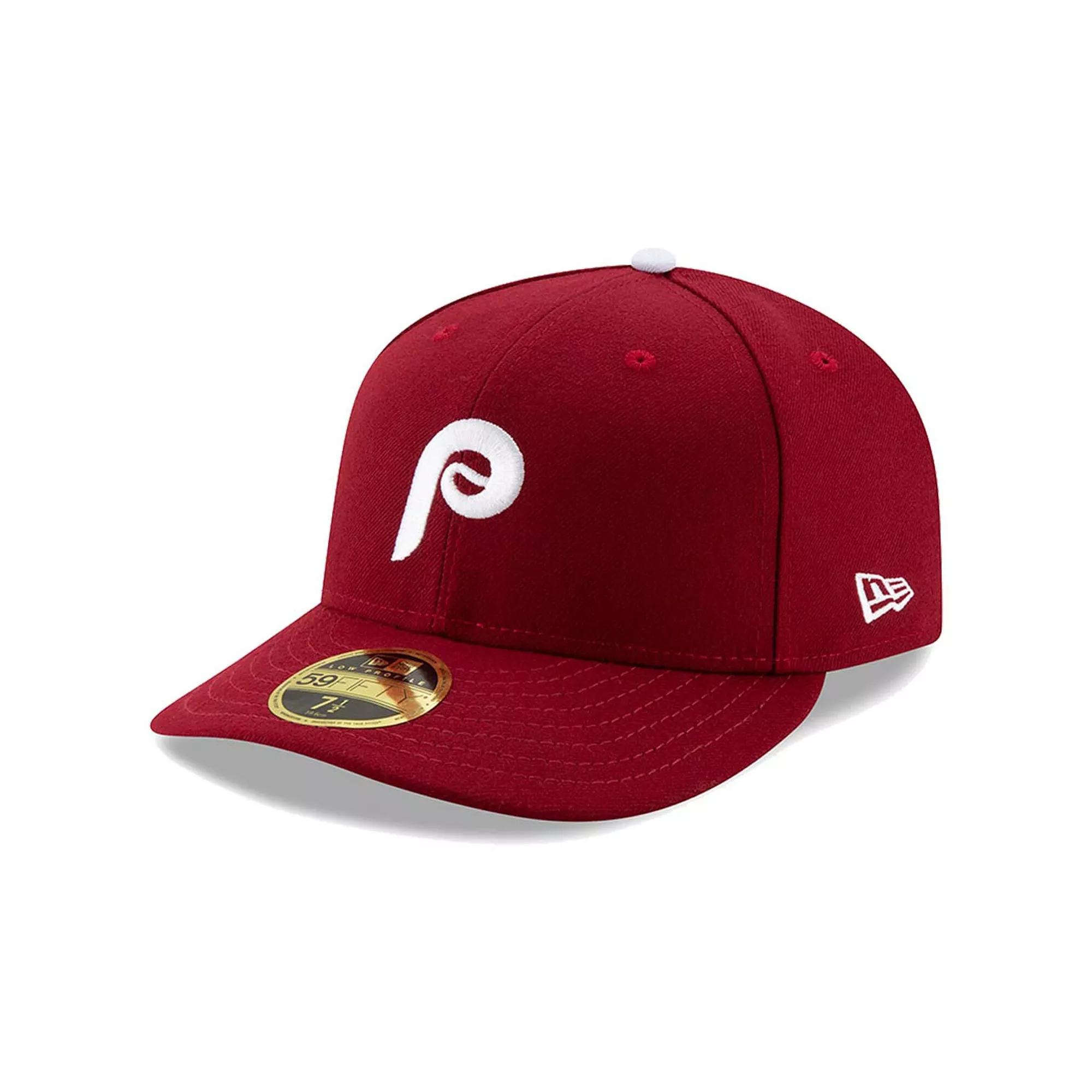 Men's New Era Maroon Philadelphia Phillies Authentic Collection Alternate 2 On-Field Low Profile 59FIFTY Fitted Hat, Size: 7 7/8, Red Product Image