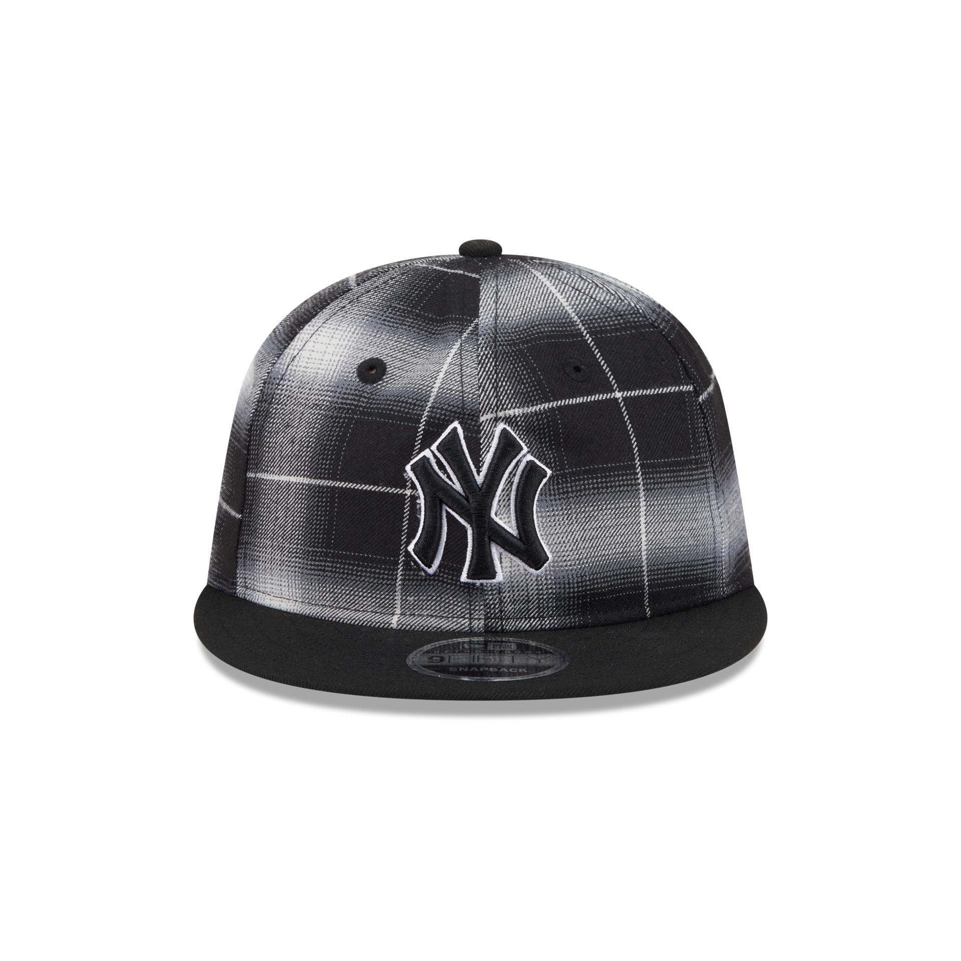 Los Angeles Dodgers Black and White Plaid Retro Crown 9FIFTY Snapback Hat Male Product Image
