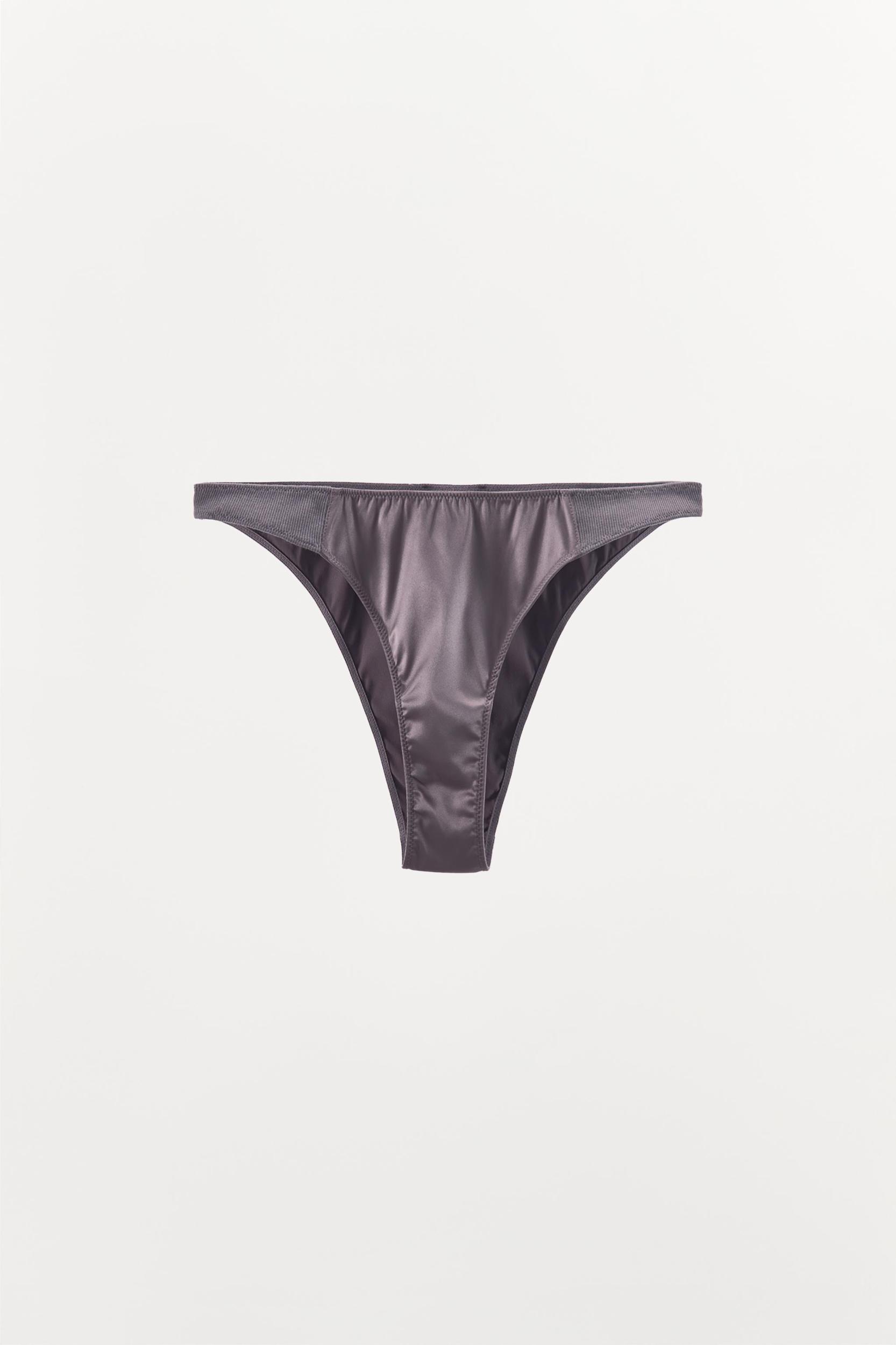 SATIN RIBBED PANTIES Product Image
