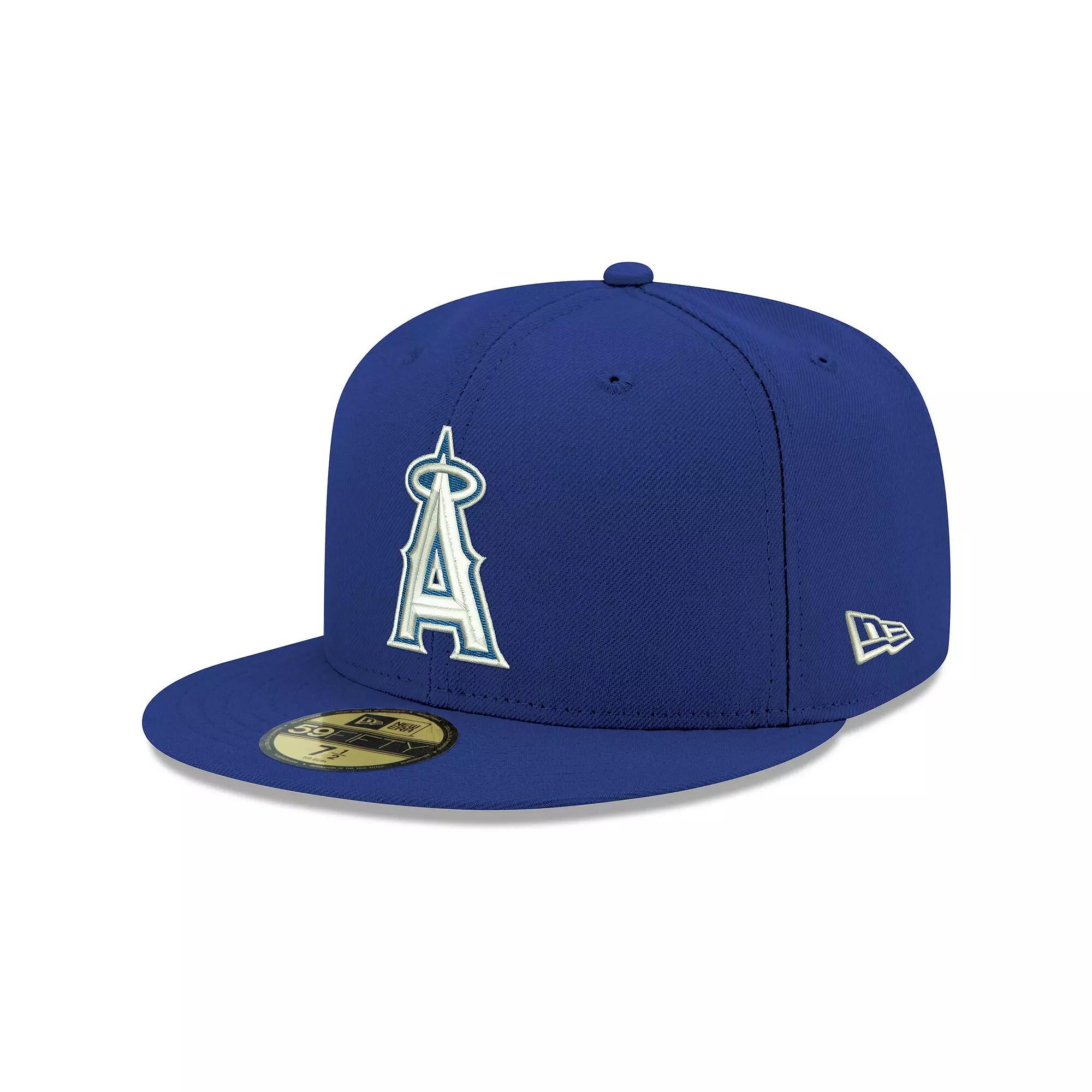 Men's New Era Royal Los Angeles Angels White Logo 59FIFTY Fitted Hat, Size: 7 1/8, Blue Product Image
