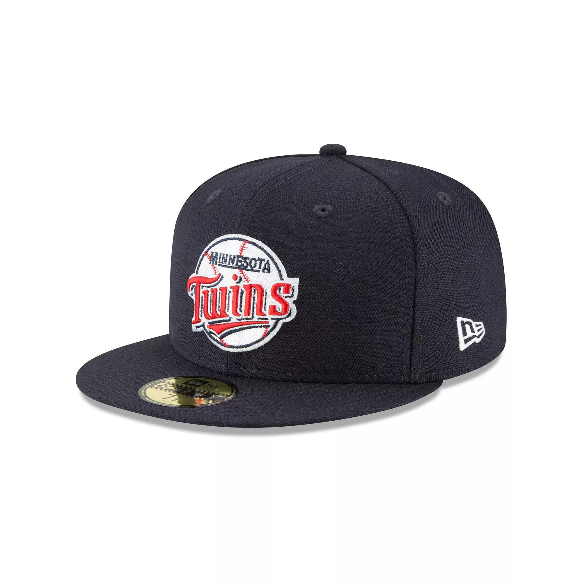 Men's New Era Navy Minnesota Twins Cooperstown Collection Wool 59FIFTY Fitted Hat, Size: 6 7/8, Blue Product Image