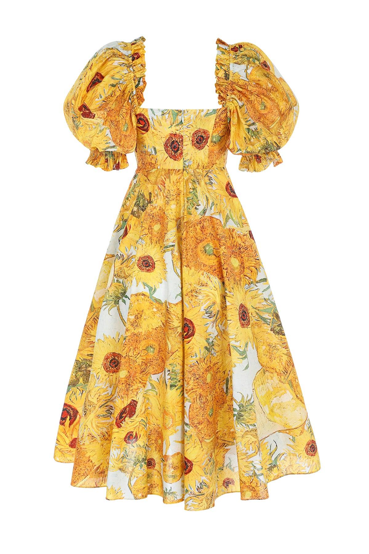 Sunflowers Tea Rose Dress Product Image