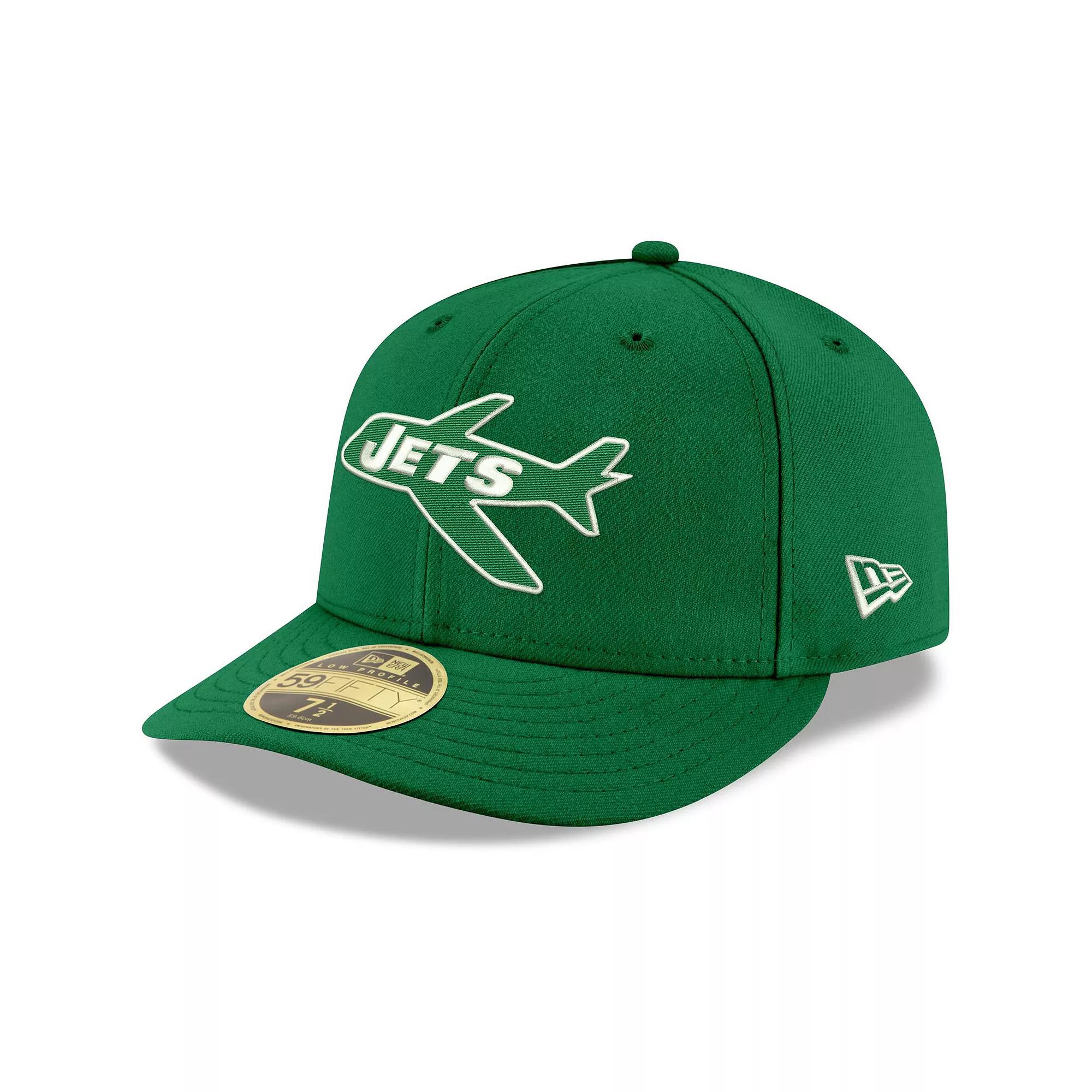 Men's New Era Kelly Green New York Jets Omaha Throwback Low Profile 59FIFTY Fitted Hat, Size: 7 1/8 Product Image