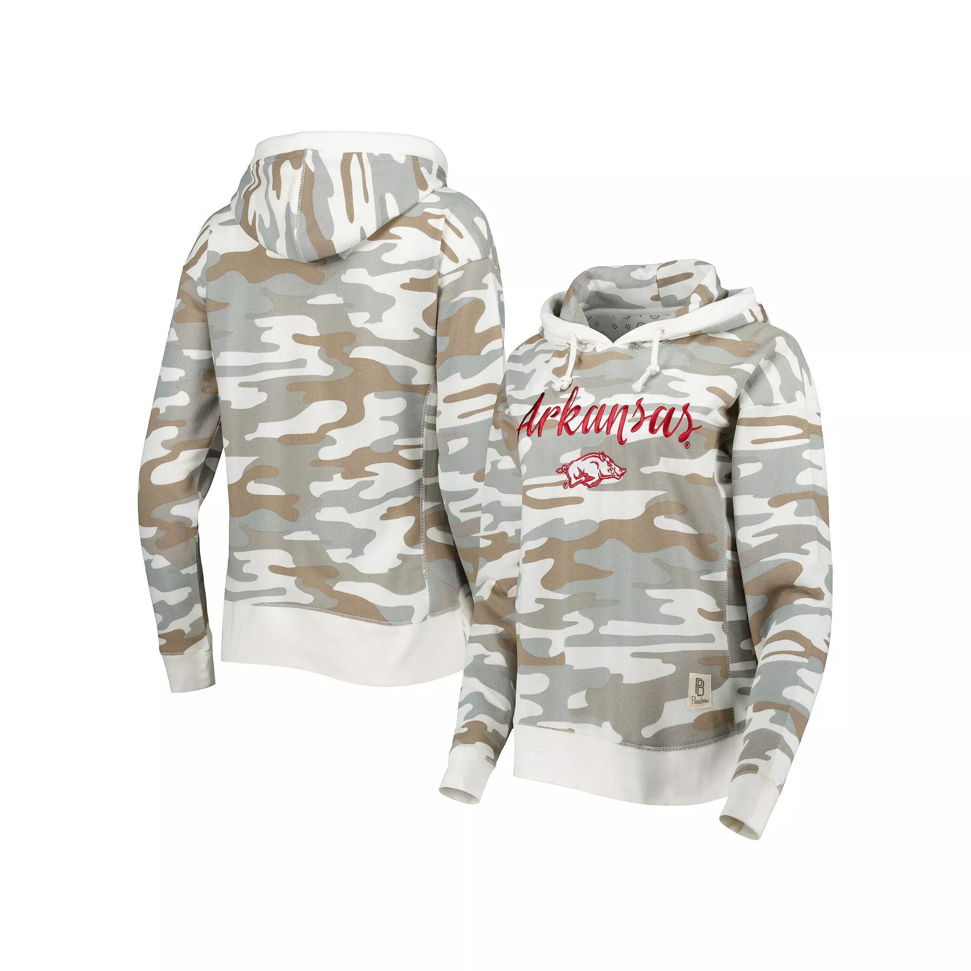 Women's Pressbox Camo Arkansas Razorbacks San Pablo Pullover Hoodie, Size: Small, Green Product Image