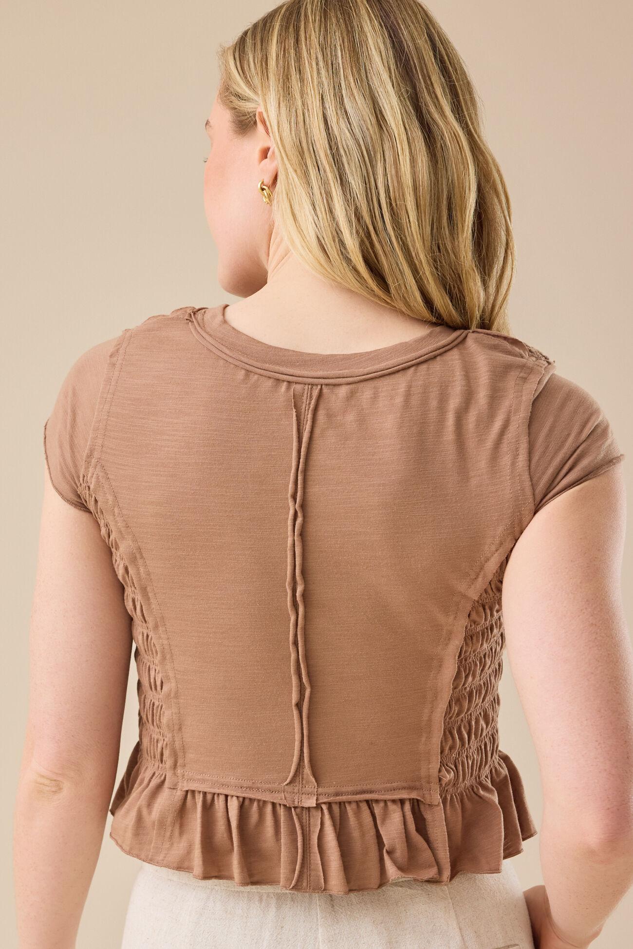 Annaleigh Smocked Fitted Tee Product Image