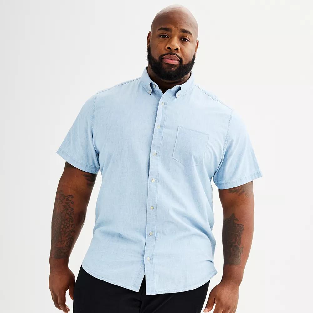 Big & Tall Sonoma Goods For Life® Perfect-Length Button-Down Shirt, Men's,  Product Image
