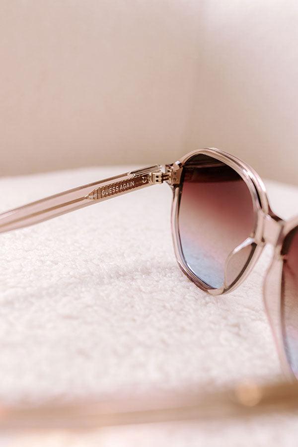 Quay Guess Again Oversized Sunnies in Brown Product Image