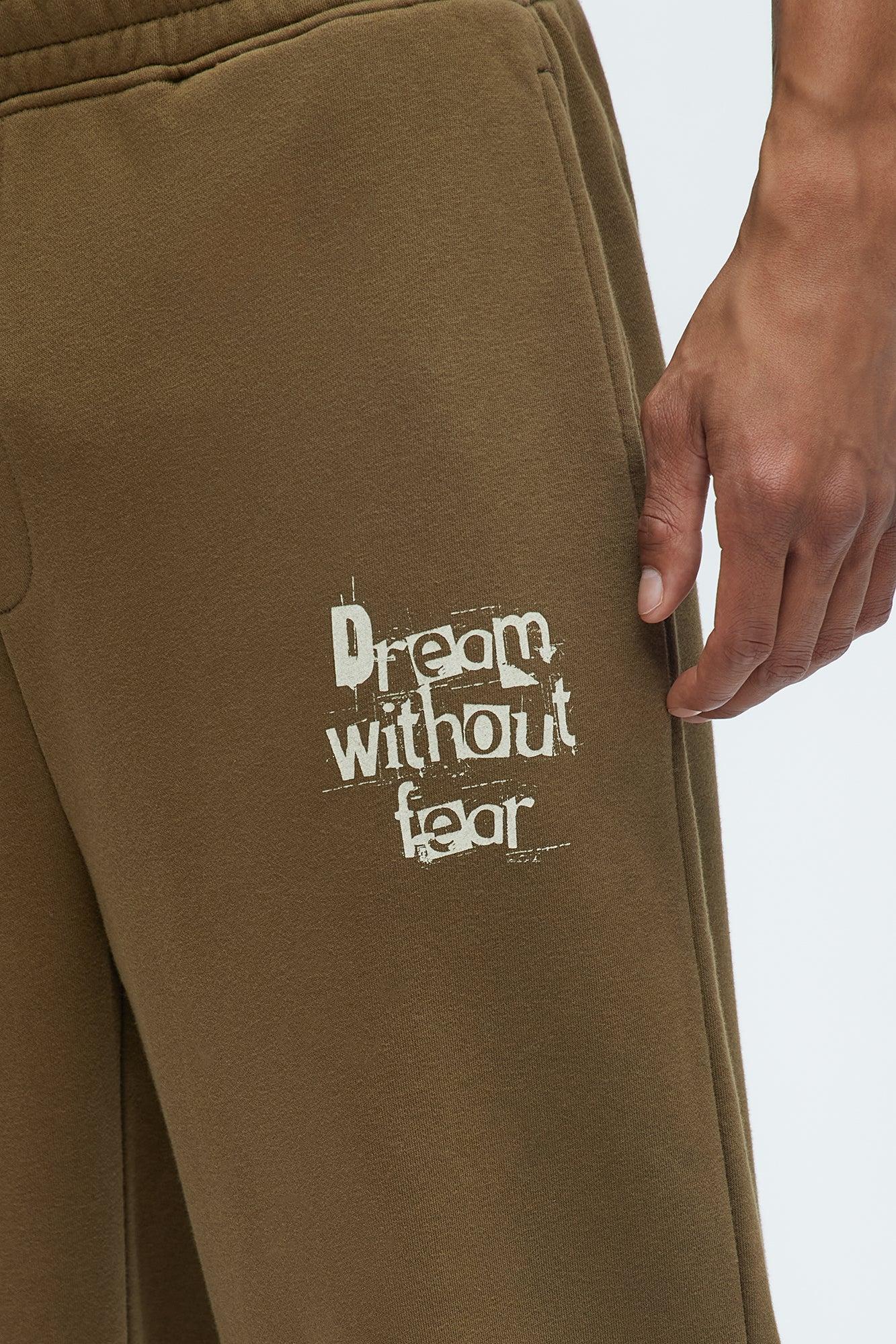 Dream Without Fear Sweatpants - Brown Product Image