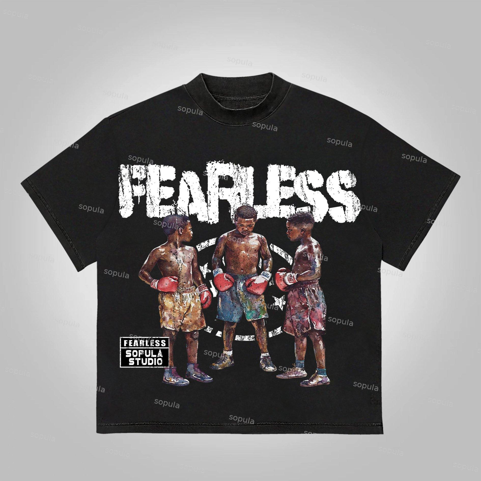 Sopula Studio Boxer Fearless Graphic Print Cotton T-Shirt Product Image