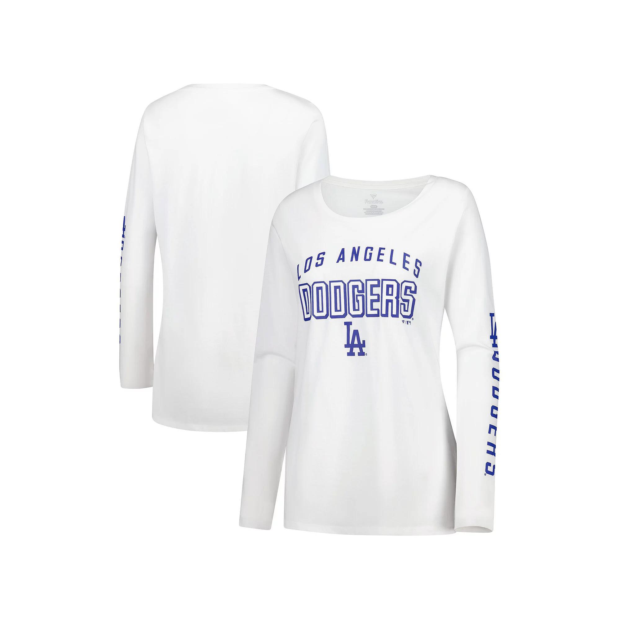 Women's Fanatics  White Los Angeles Dodgers Team Long Sleeve T-Shirt, Size: XL Product Image
