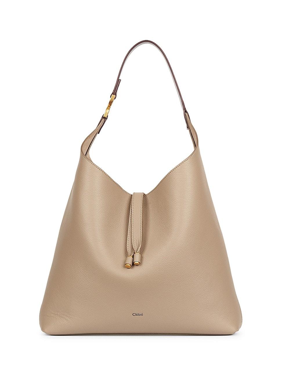 Marcie Hobo Bag in Grained Leather Product Image
