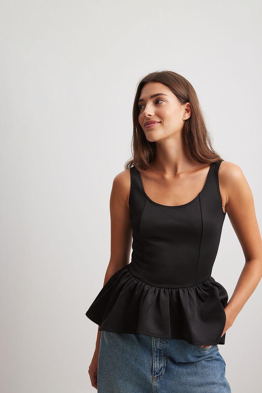 Peplum Jersey Top Product Image