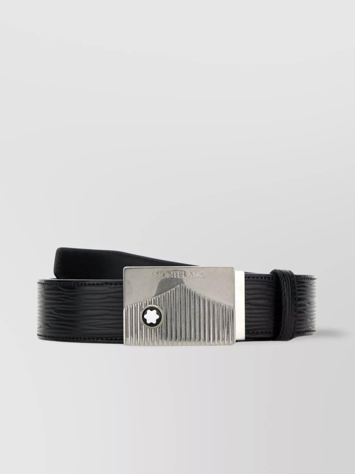 MONTBLANC Logo Buckled Reversible Belt In Multi Product Image