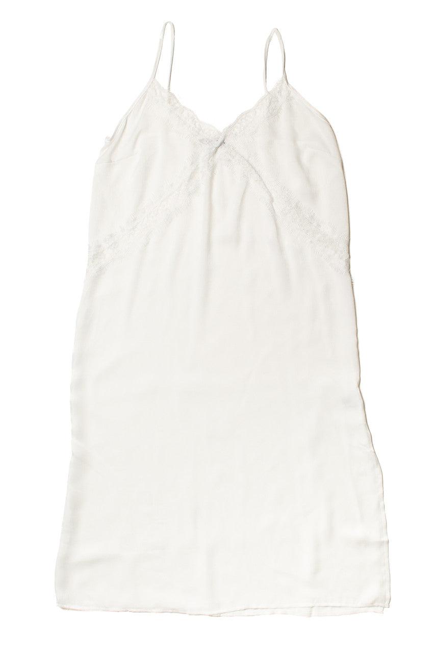 Soft White Midi Slip Dress Product Image