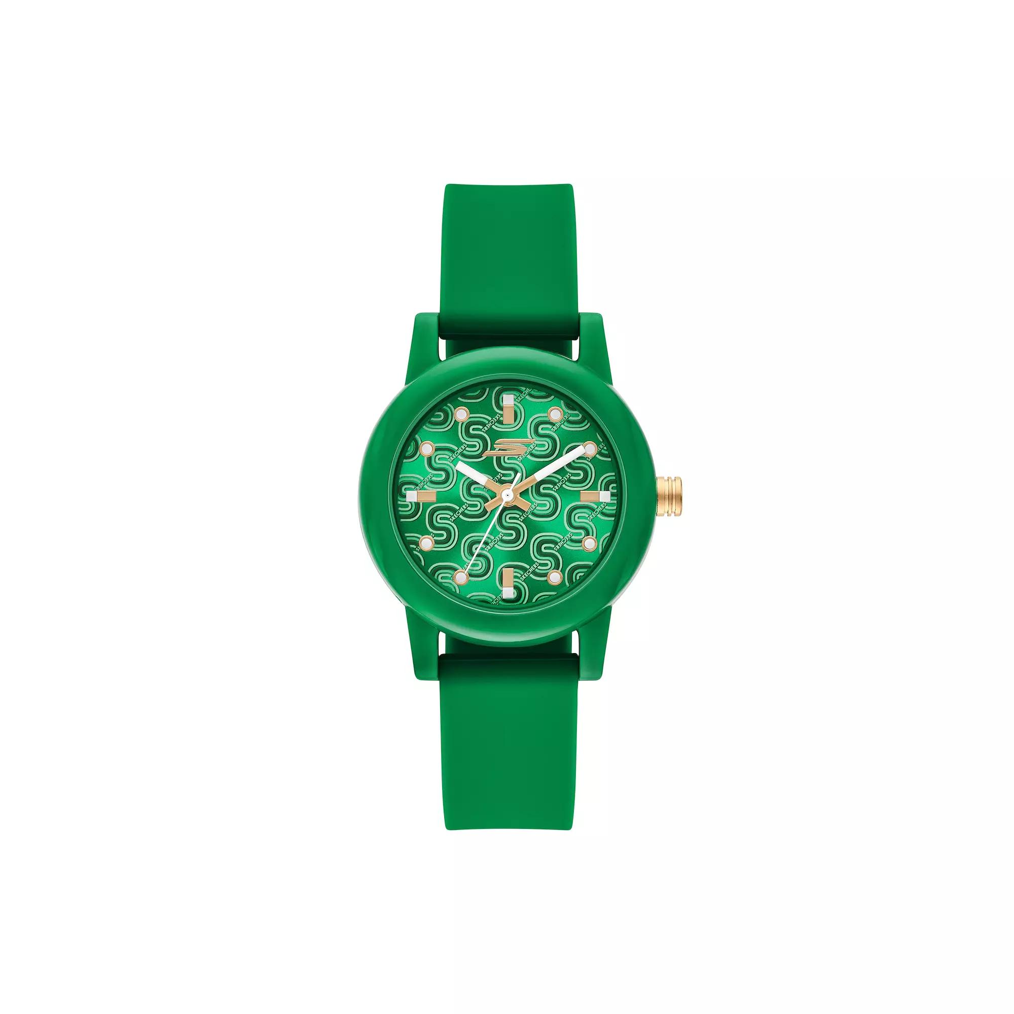 Skechers® Women's Silicone Pickleball Watch, Size: Small, Green Product Image